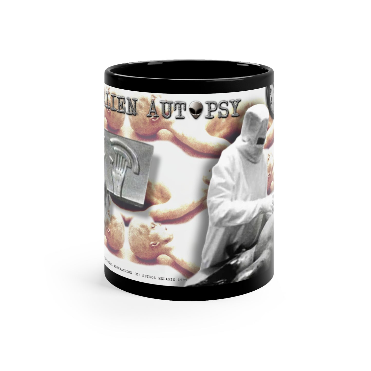 ALIEN AUTOPSY BLACK GLOSSY MUG 11 OZ