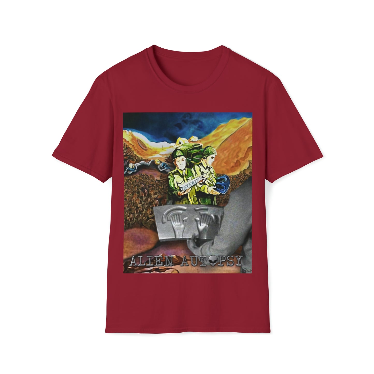 T "Roswell Crash Site Debris" Alien Autopsy Unisex Softstyle T-Shirt