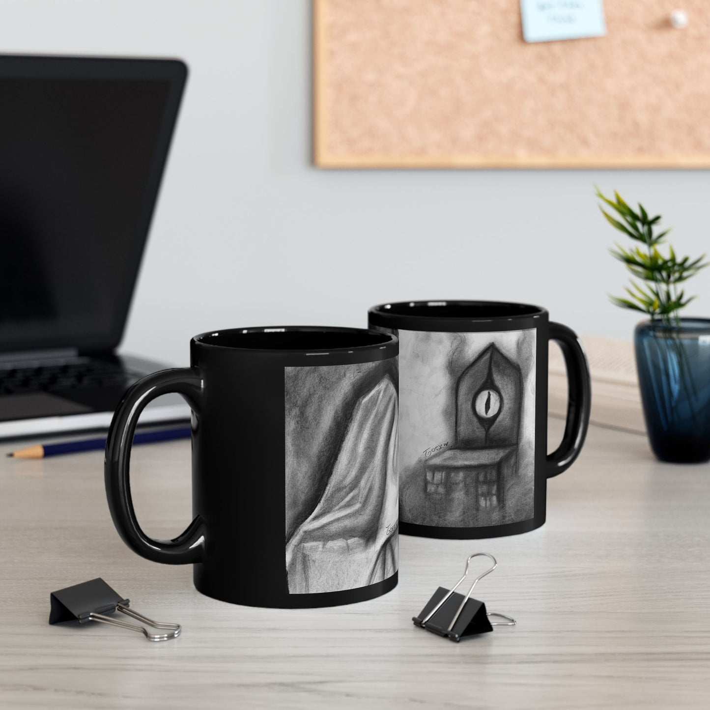 THE CHAIR BY JOEY WATTS BLACK GLOSSY MUG