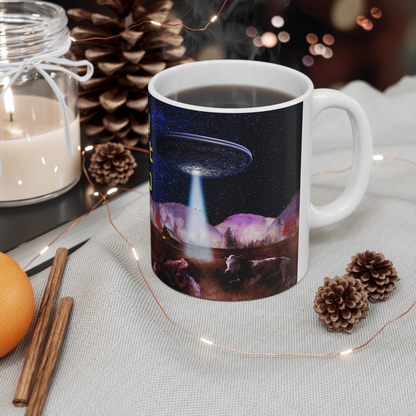 WHY DON'T UFO WHITE GLOSSY MUG 11 OZ