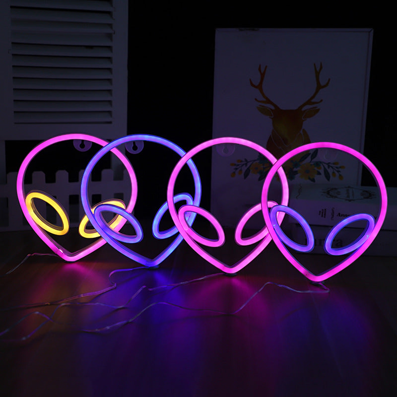 L LED Alien Neon Wall Hanging Lamp