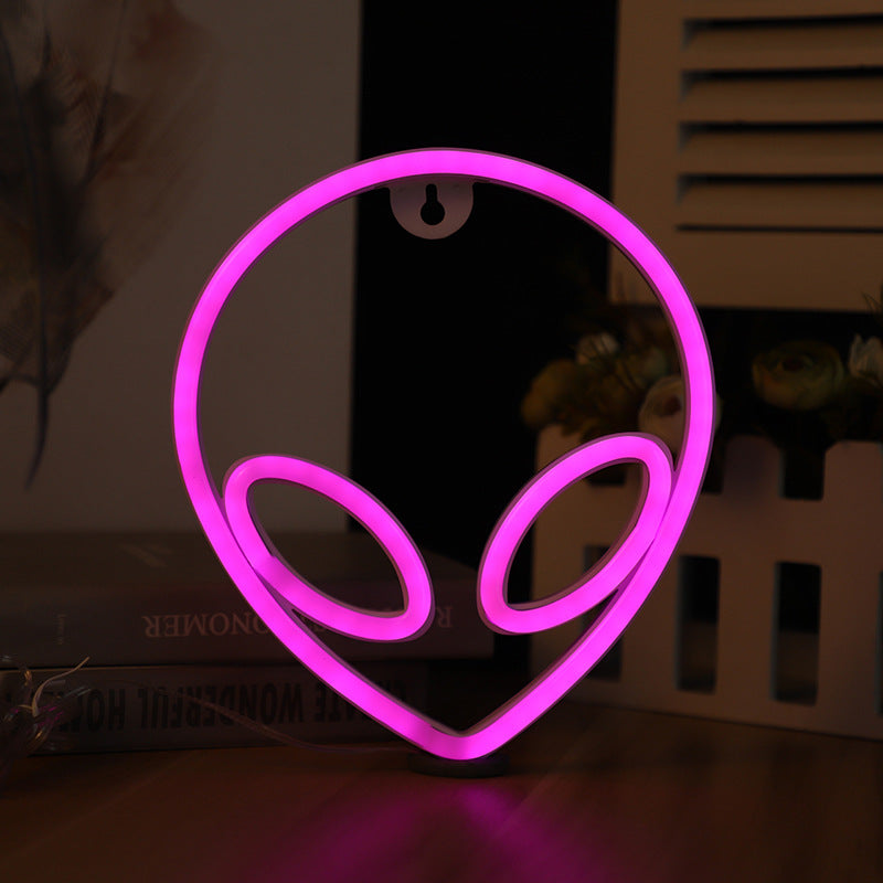 L LED Alien Neon Wall Hanging Lamp