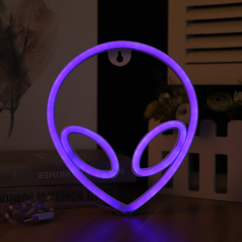 L LED Alien Neon Wall Hanging Lamp