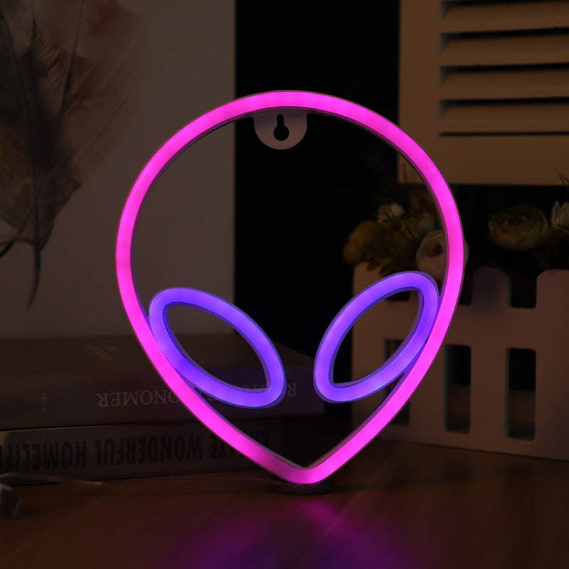L LED Alien Neon Wall Hanging Lamp