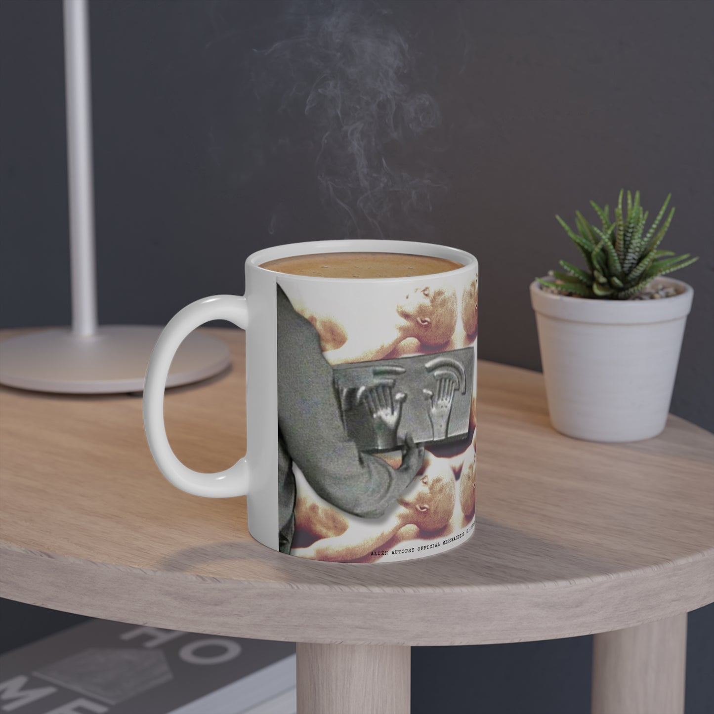 ALIEN AUTOPSY WHITE GLOSSY MUG 11 OZ