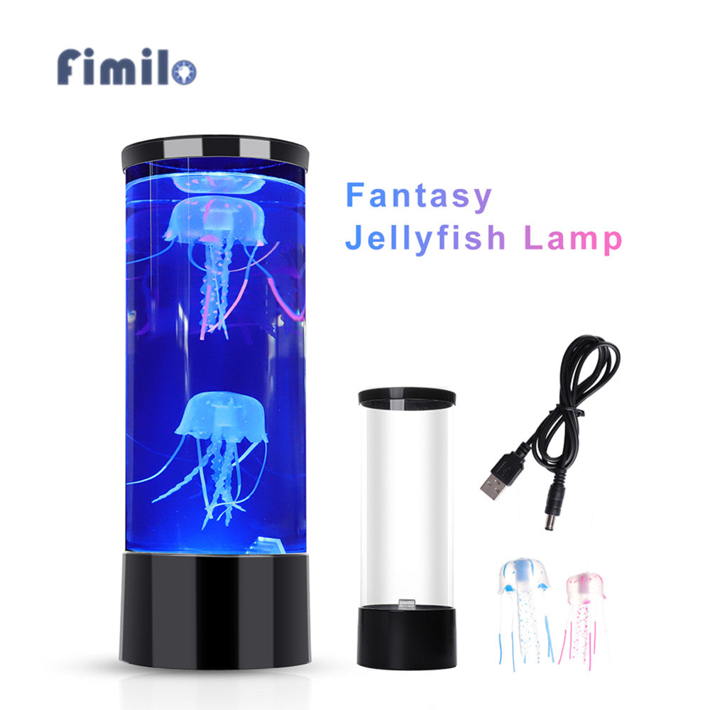 L Alien Jellyfish Fantasy LED Lamp, Colour Changing Jellyfish Tank Aquarium Led Lamp Relaxing Mood Night Light
