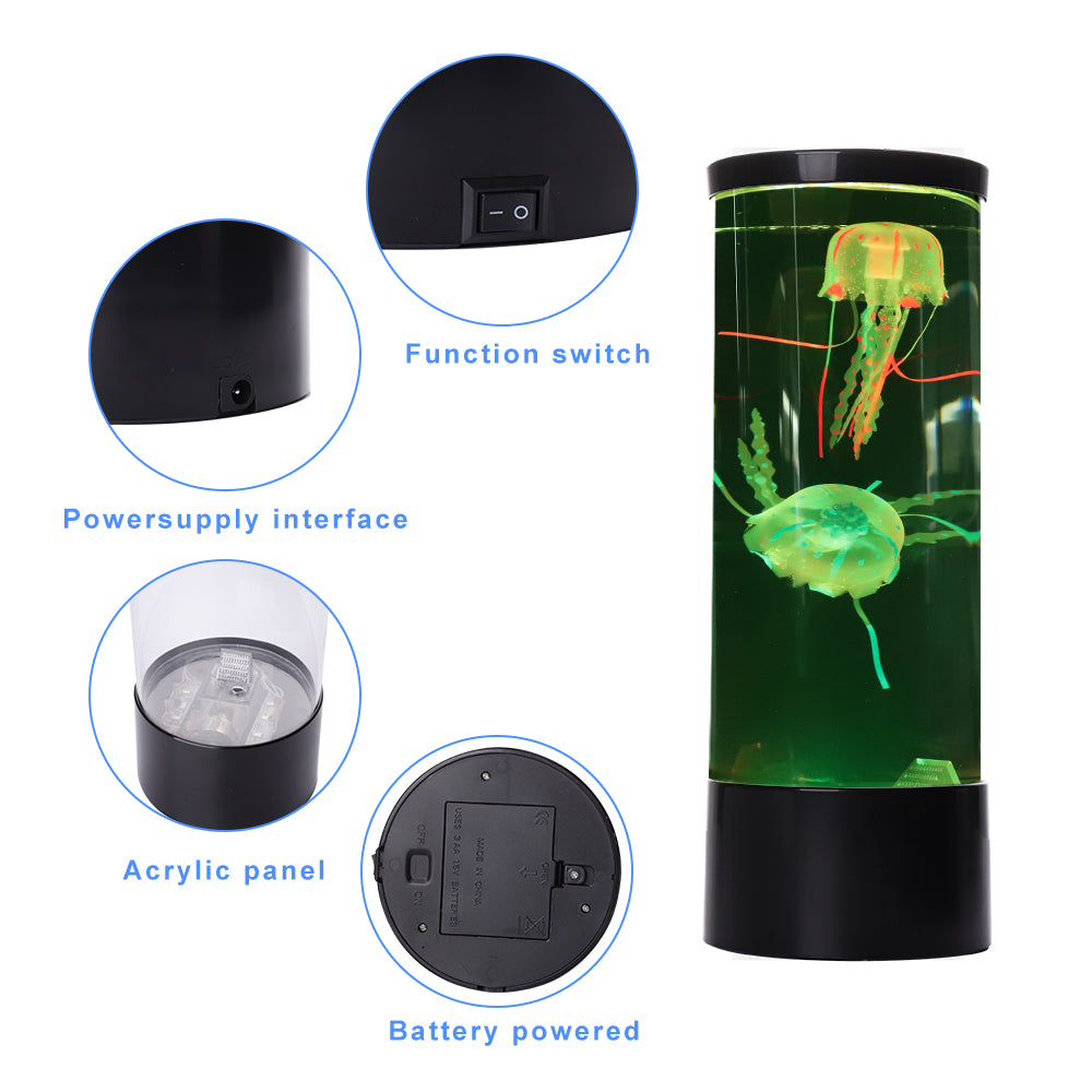 L Alien Jellyfish Fantasy LED Lamp, Colour Changing Jellyfish Tank Aquarium Led Lamp Relaxing Mood Night Light