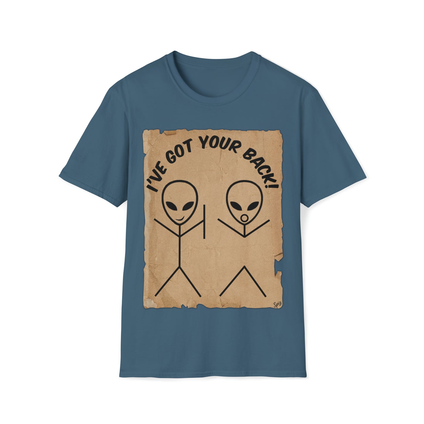 I'VE GOT YOUR BACK! ALIEN HUMOUR #1 UNISEX COTTON T-SHIRT