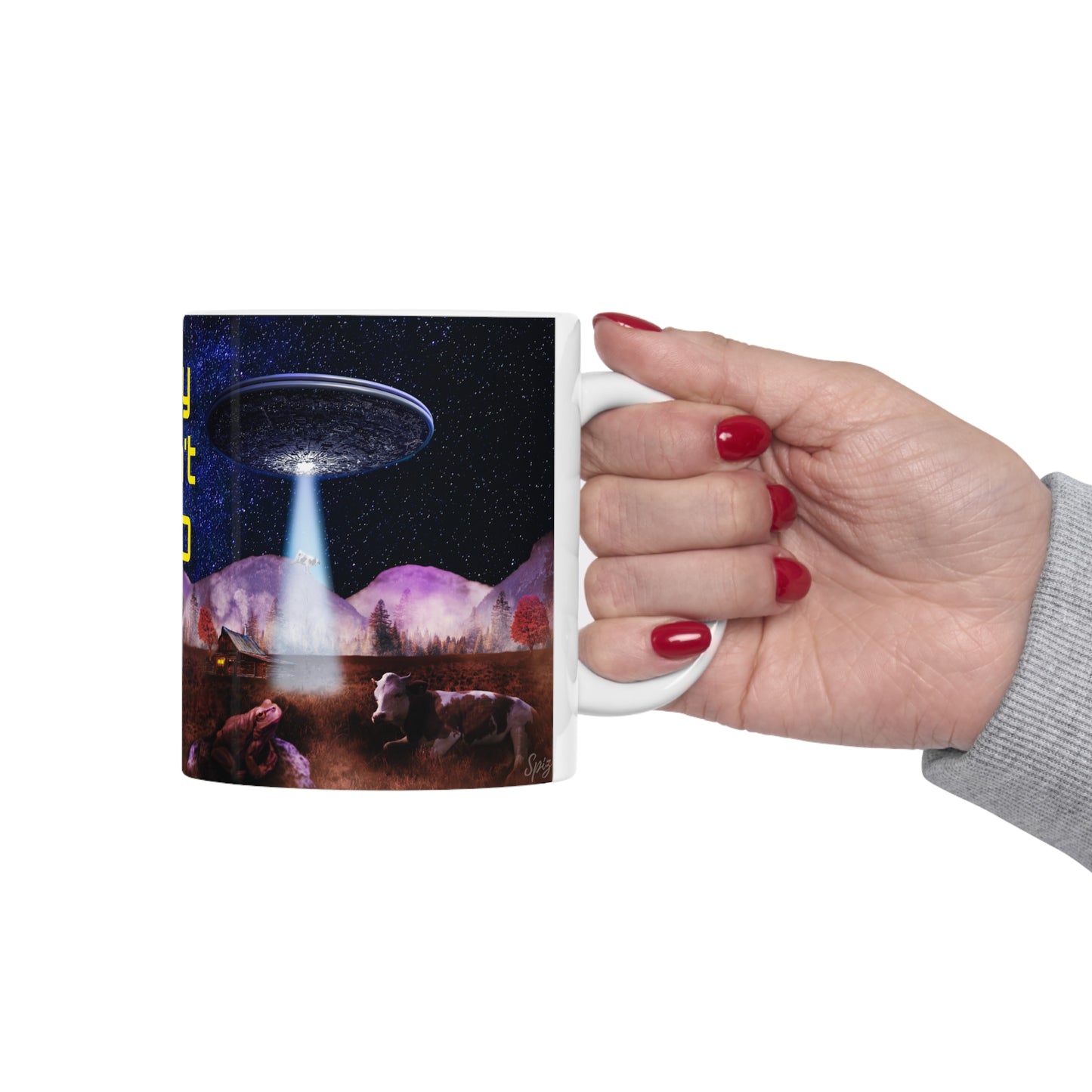 WHY DON'T UFO WHITE GLOSSY MUG 11 OZ