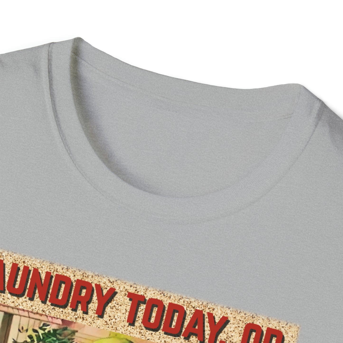 LAUNDRY TODAY, OR NAKED TOMORROW UNISEX COTTON T-SHIRT