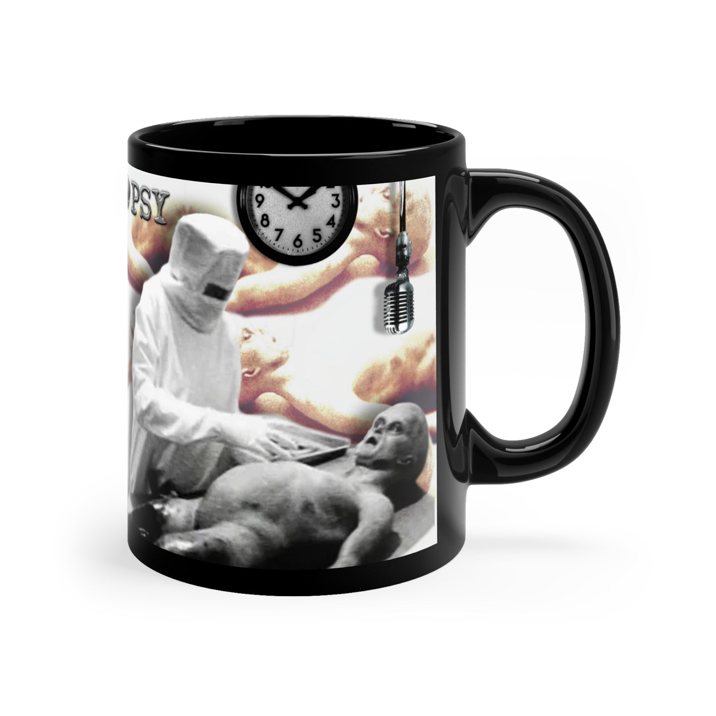 ALIEN AUTOPSY BLACK GLOSSY MUG 11 OZ