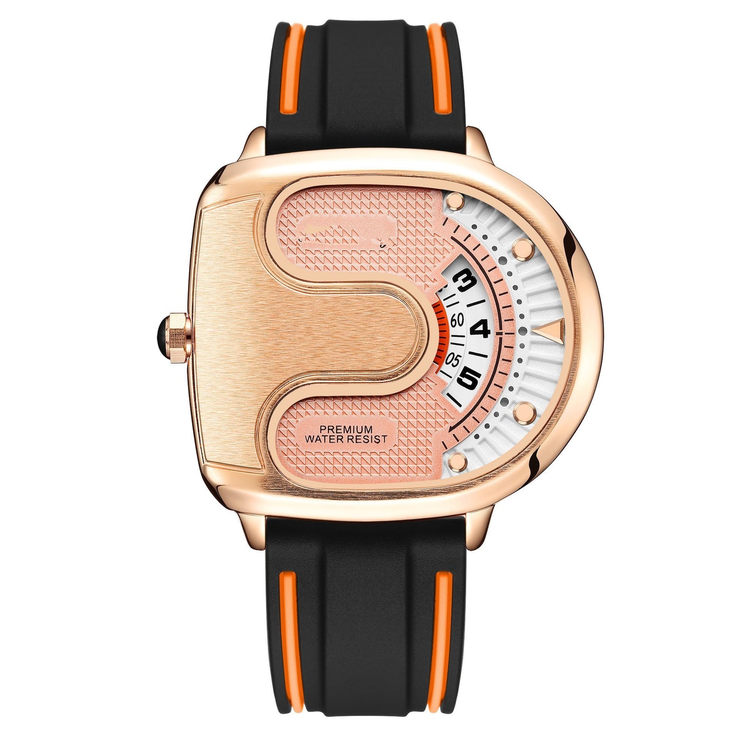 FUTURISTIC LARGE DIAL MEN'S QUARTZ WATCH