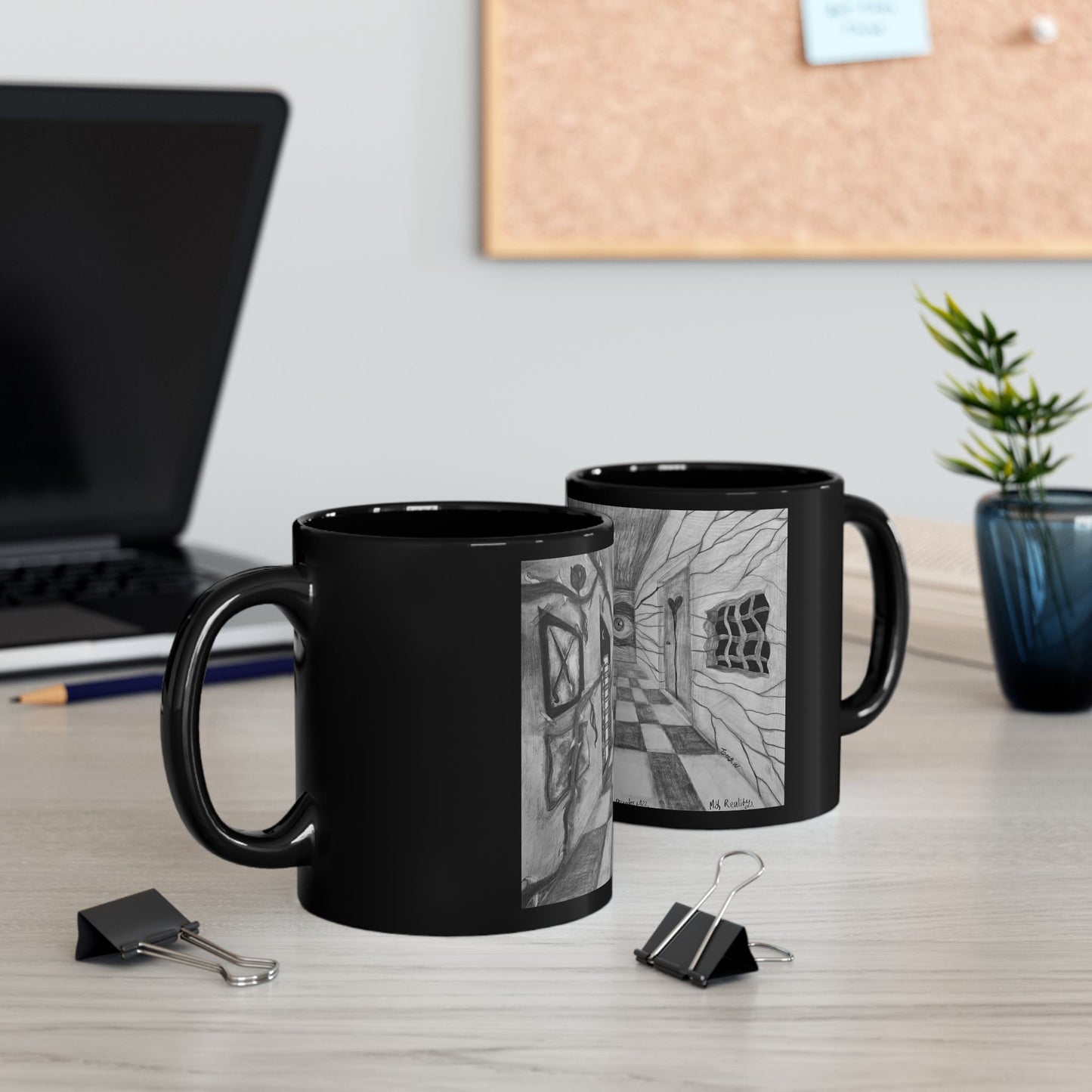 MY REALITY BY JOEY WATTS BLACK GLOSSY MUG