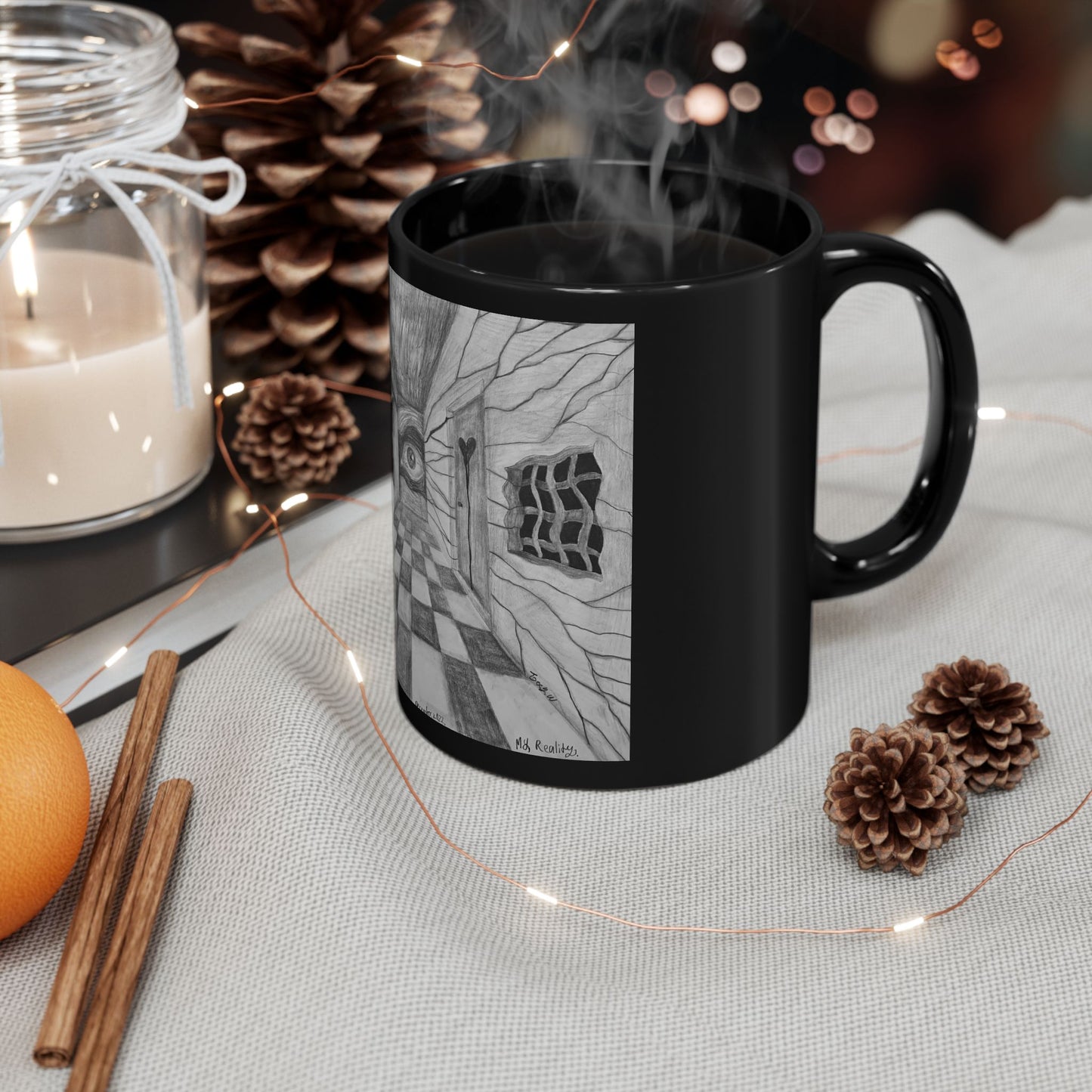 MY REALITY BY JOEY WATTS BLACK GLOSSY MUG