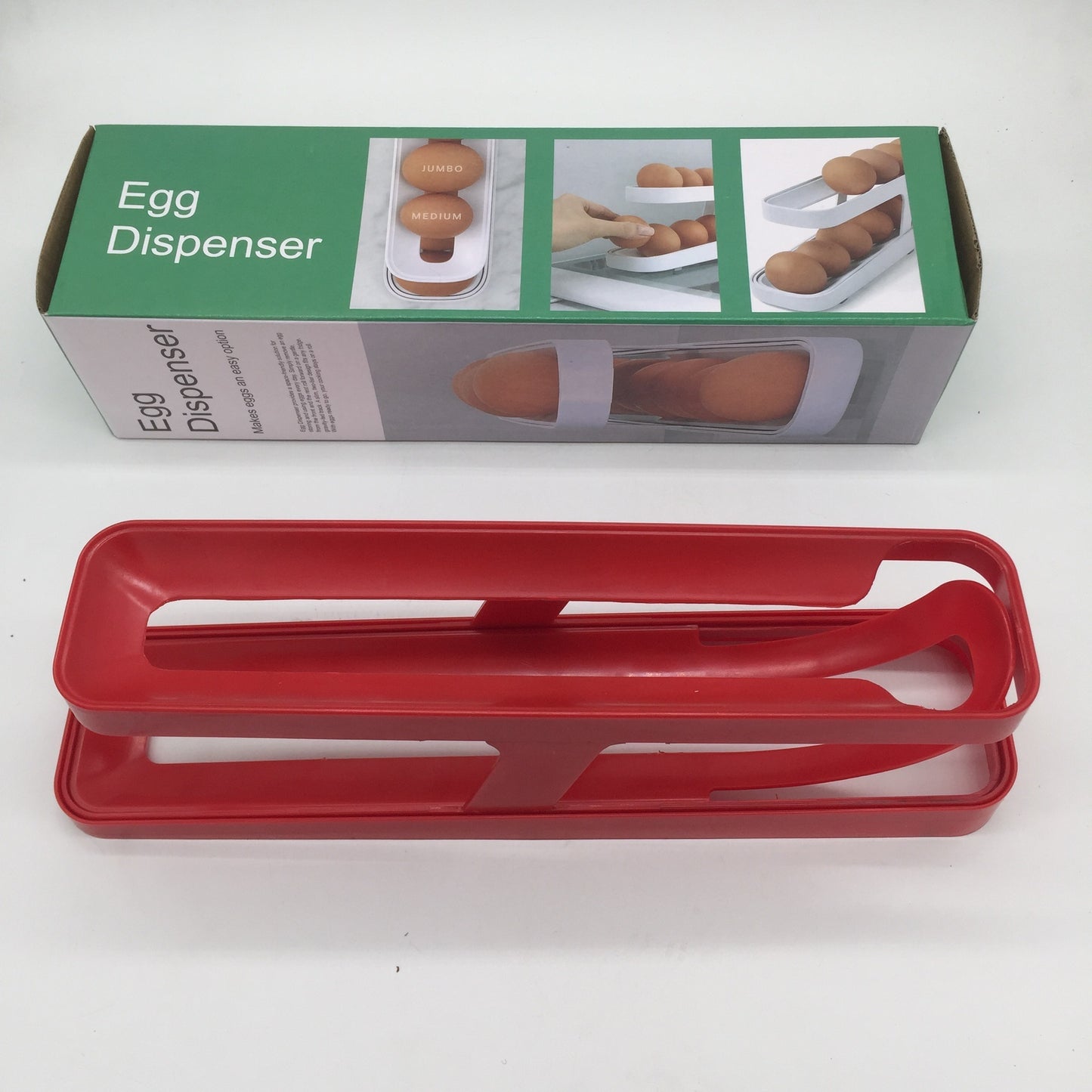 GA Automatic Scrolling Egg Rack Holder Storage Box Egg Basket Container Organizer Rolldown Refrigerator Egg Dispenser For Kitchen Gadgets