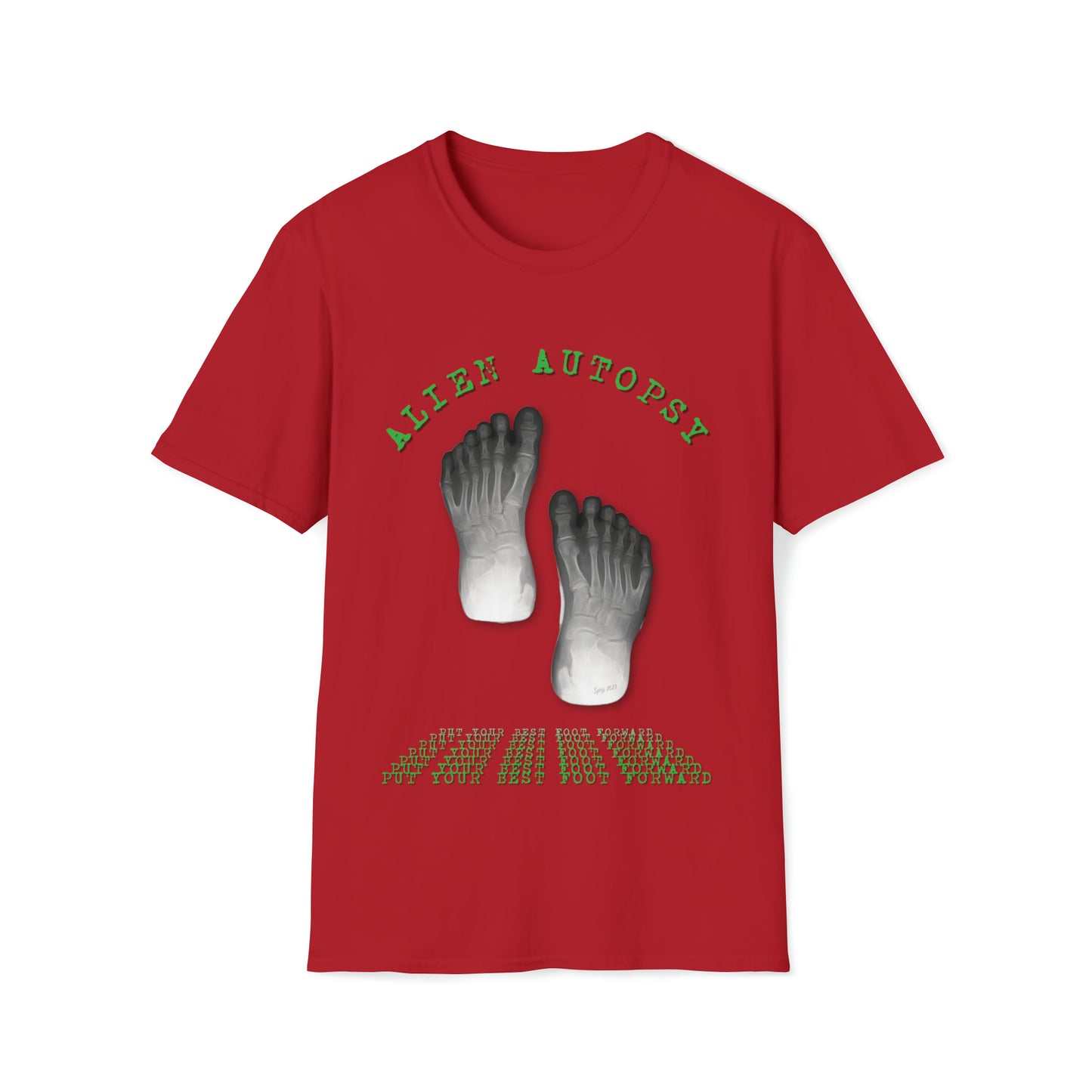 T "Best Foot Forward" Alien Autopsy Unisex Softstyle T-Shirt