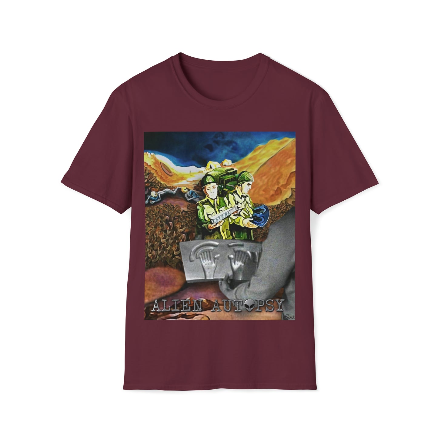T "Roswell Crash Site Debris" Alien Autopsy Unisex Softstyle T-Shirt