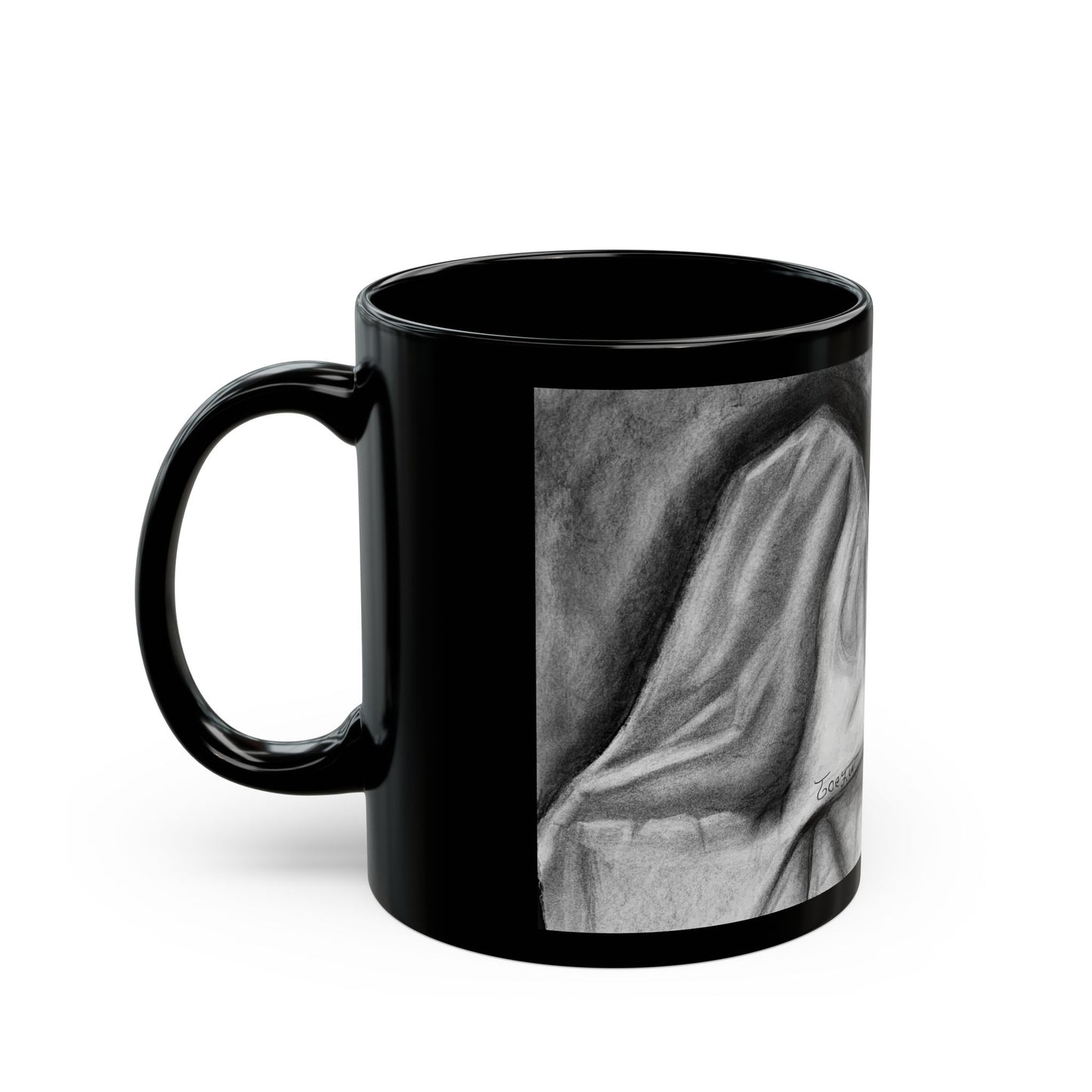THE CHAIR BY JOEY WATTS BLACK GLOSSY MUG