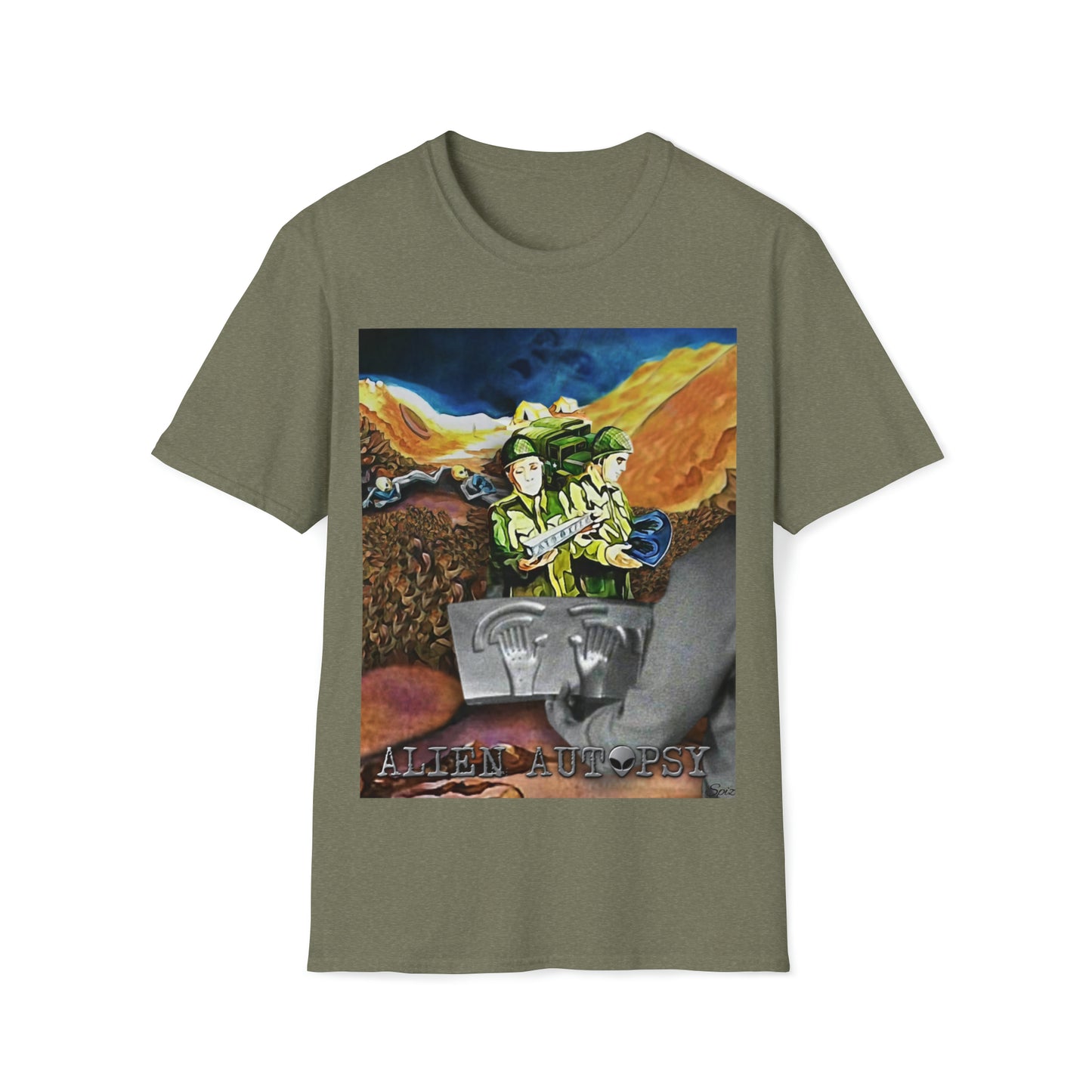 T "Roswell Crash Site Debris" Alien Autopsy Unisex Softstyle T-Shirt