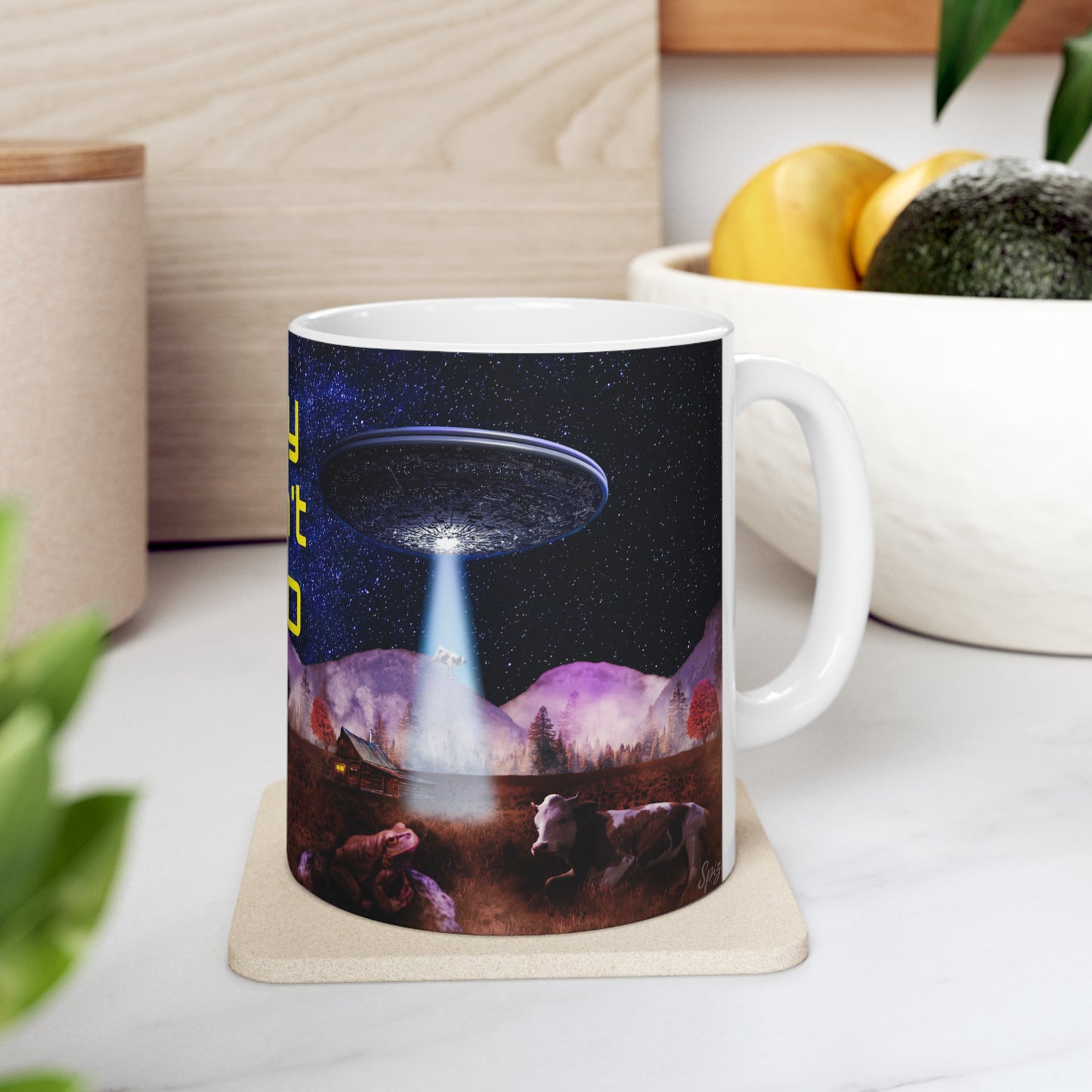 WHY DON'T UFO WHITE GLOSSY MUG 11 OZ