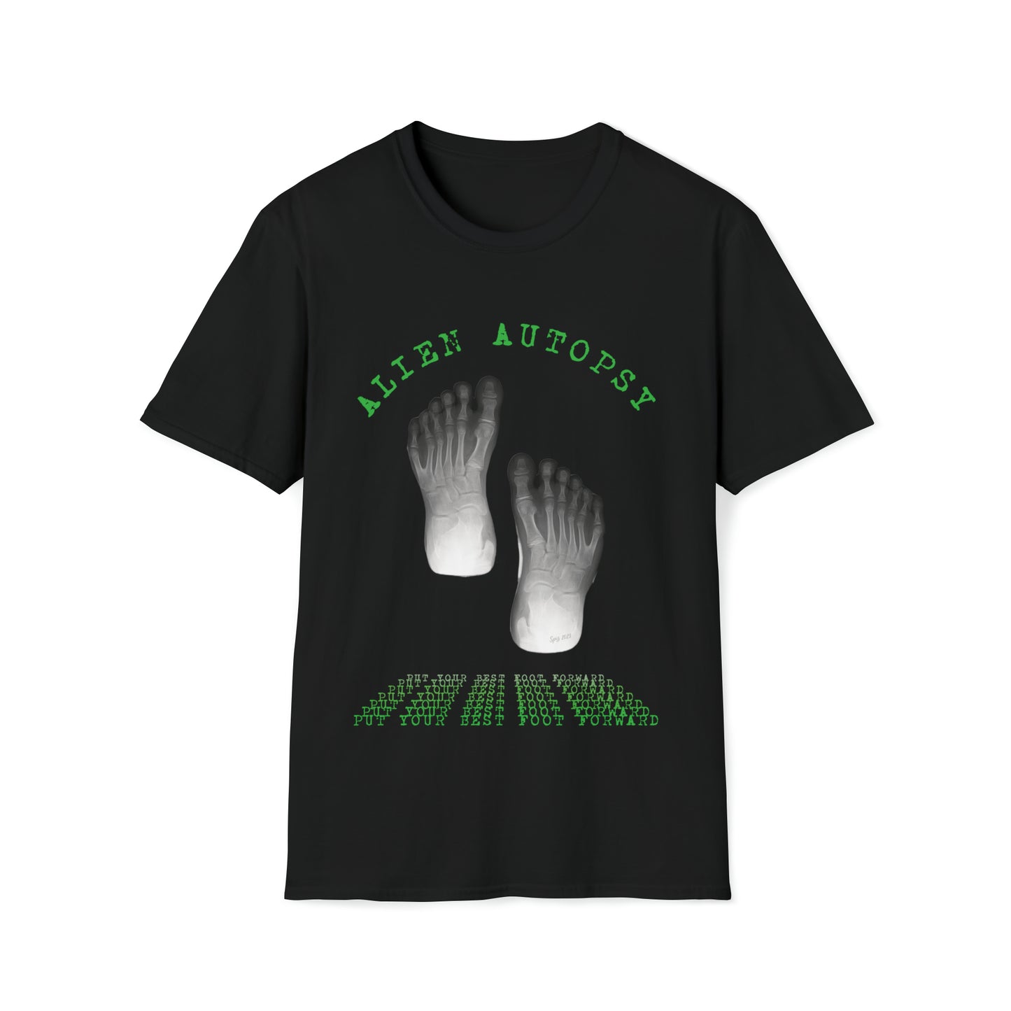 T "Best Foot Forward" Alien Autopsy Unisex Softstyle T-Shirt