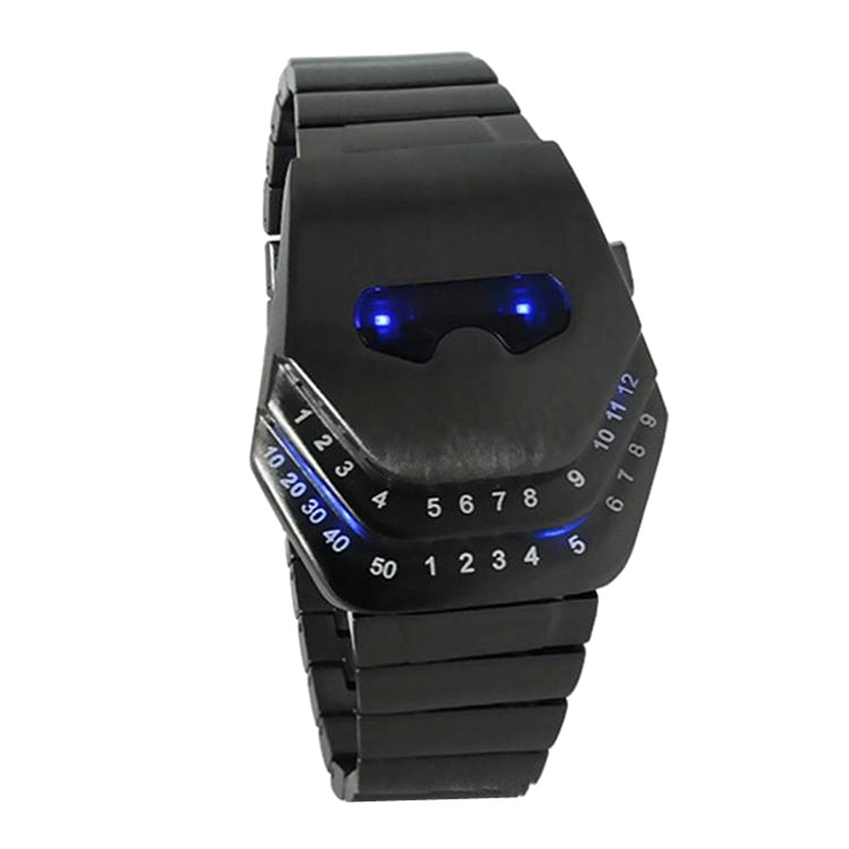 ALIEN FASHION STAR FLEET MEN'S STAINLESS STEEL BLUE LED WRIST WATCH GIFT COOL FUTURISTIC STYLE