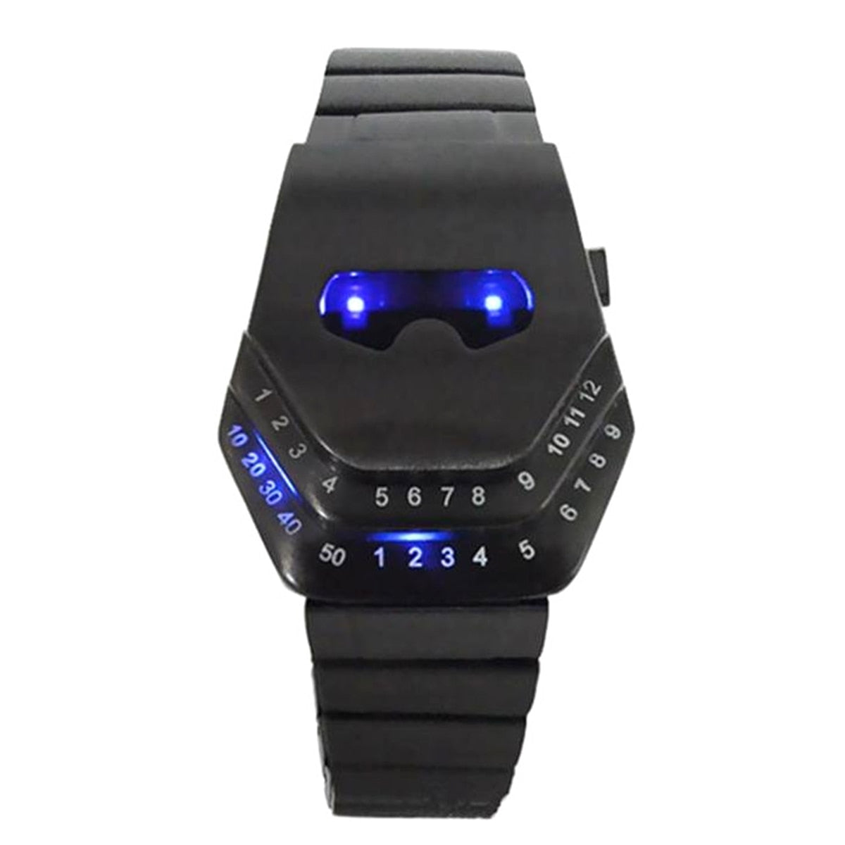ALIEN FASHION STAR FLEET MEN'S STAINLESS STEEL BLUE LED WRIST WATCH GIFT COOL FUTURISTIC STYLE