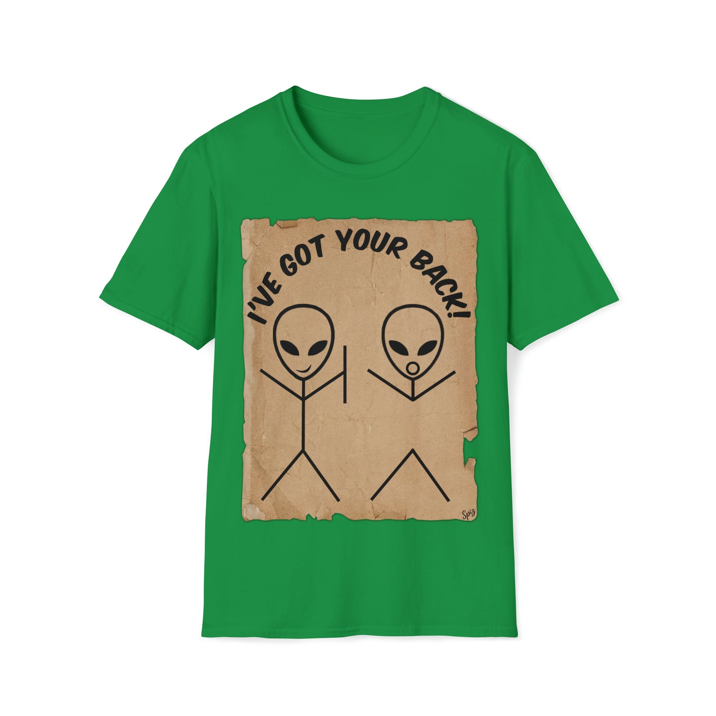 I'VE GOT YOUR BACK! ALIEN HUMOUR #1 UNISEX COTTON T-SHIRT