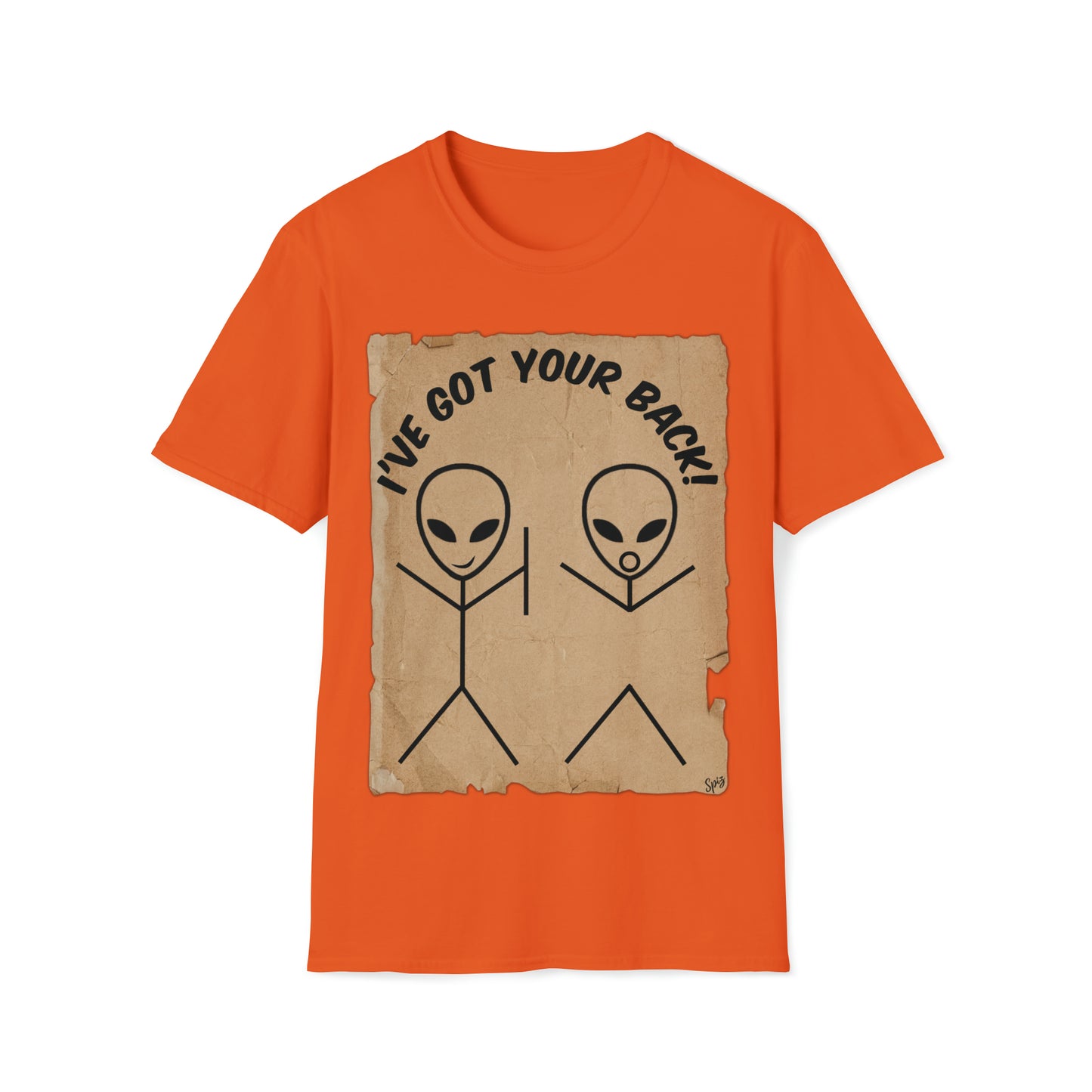 I'VE GOT YOUR BACK! ALIEN HUMOUR #1 UNISEX COTTON T-SHIRT