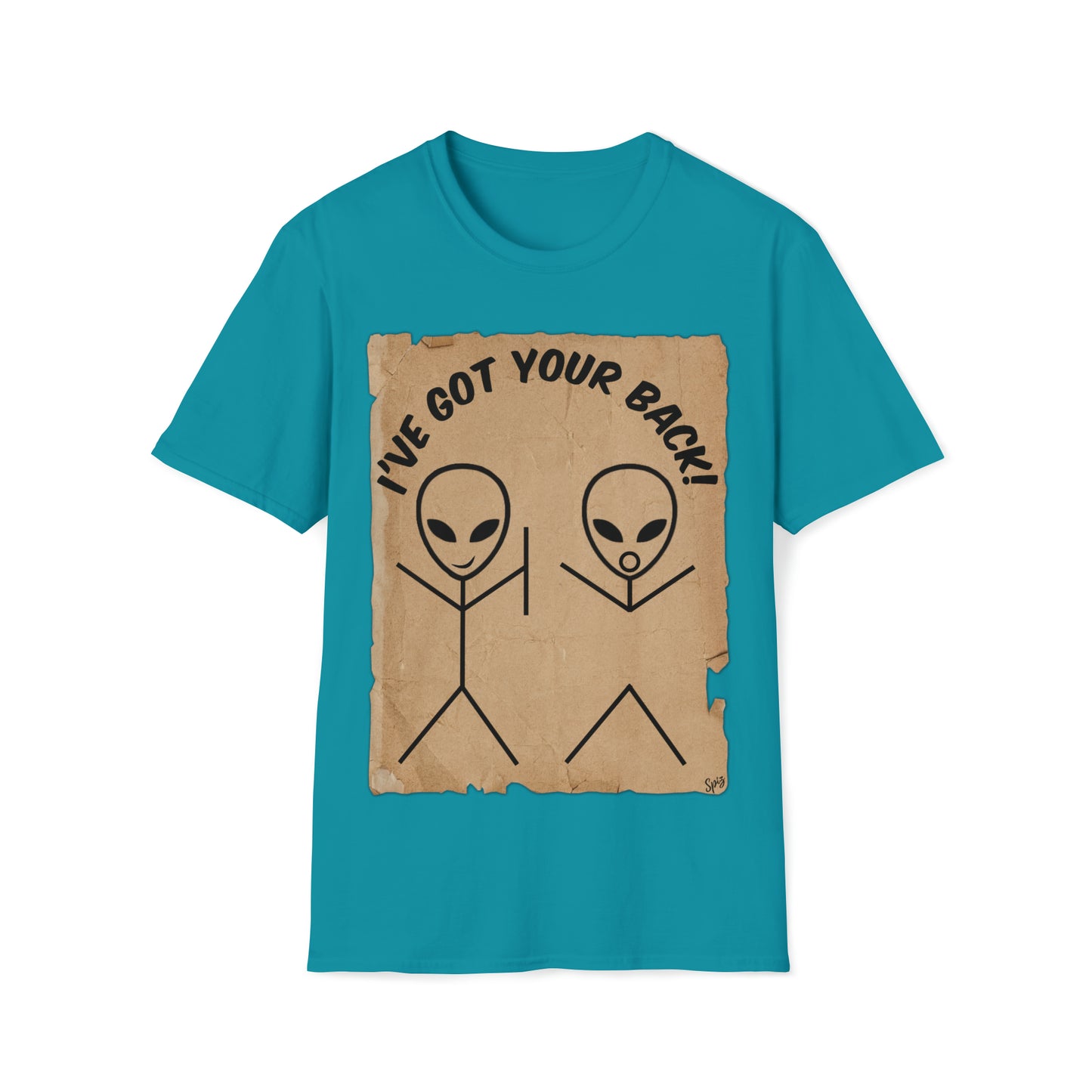 I'VE GOT YOUR BACK! ALIEN HUMOUR #1 UNISEX COTTON T-SHIRT