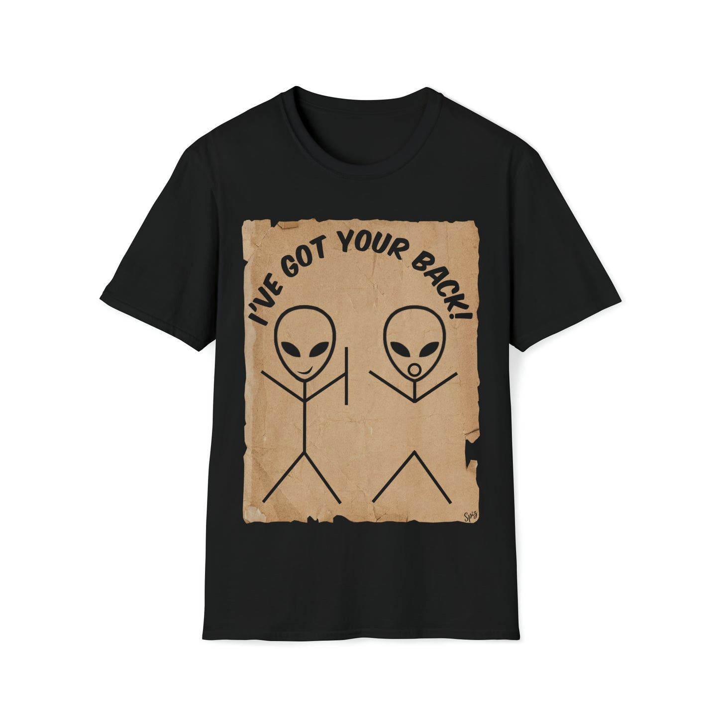 I'VE GOT YOUR BACK! ALIEN HUMOUR #1 UNISEX COTTON T-SHIRT