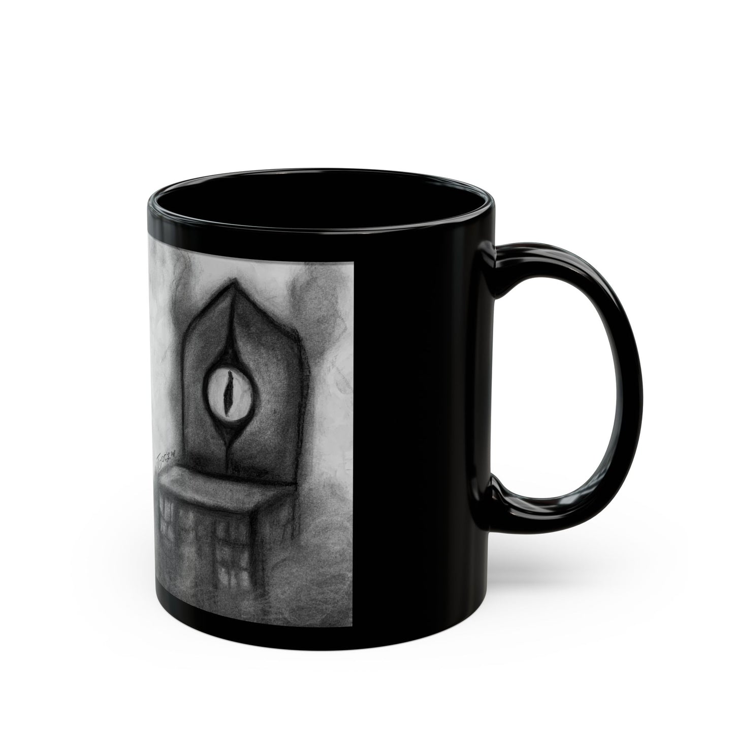 THE CHAIR BY JOEY WATTS BLACK GLOSSY MUG