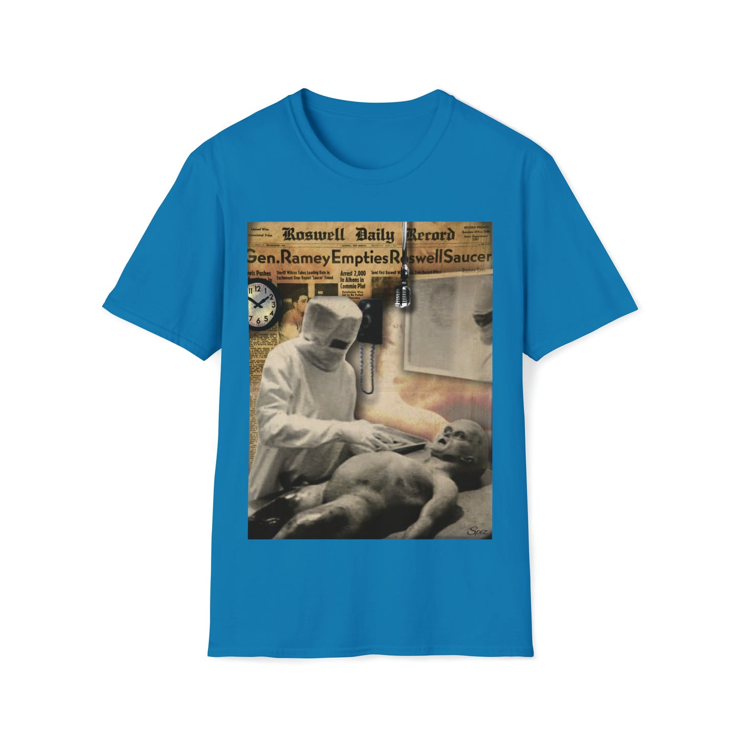 INSPECTION ALIEN AUTOPSY UNISEX COTTON T-SHIRT