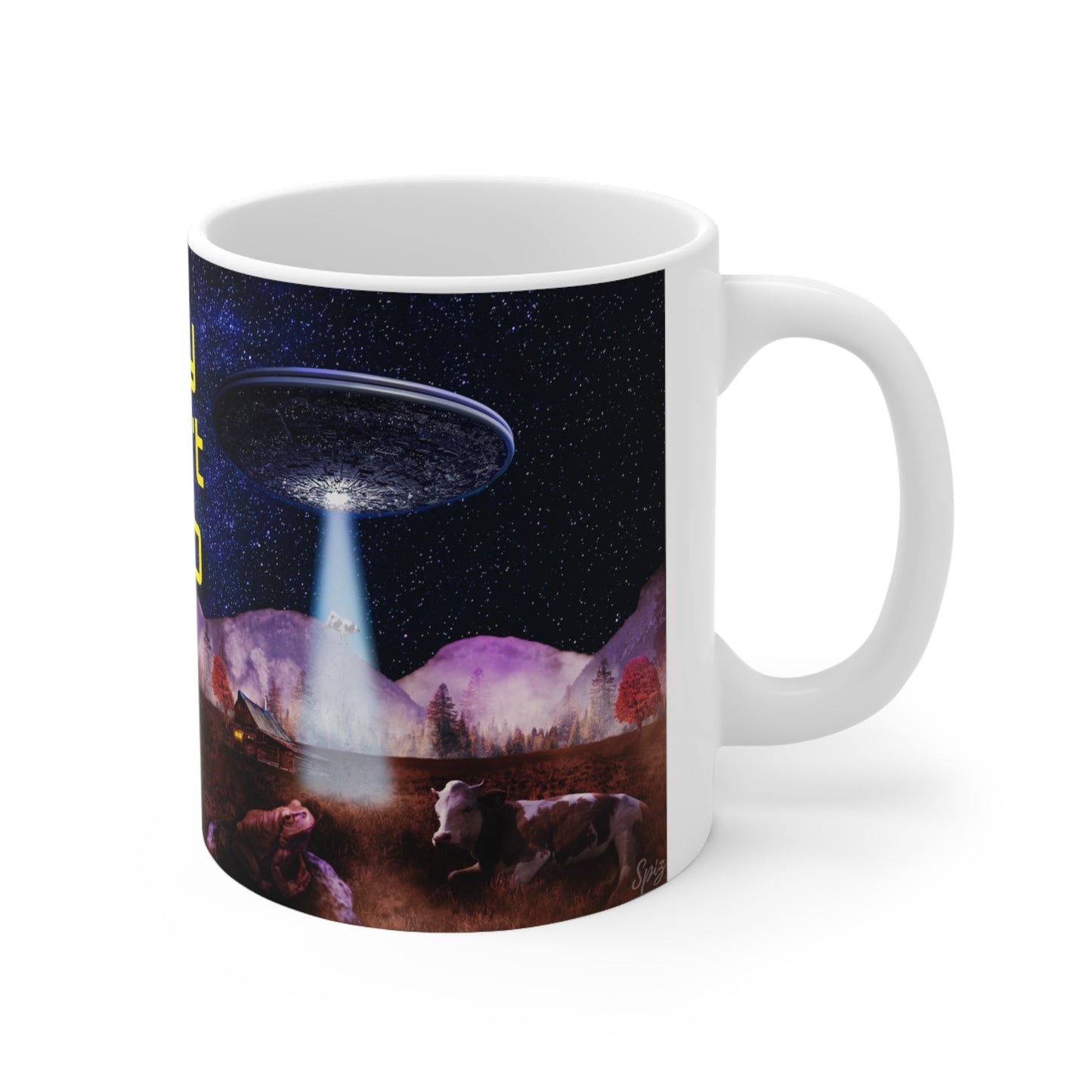 WHY DON'T UFO WHITE GLOSSY MUG 11 OZ