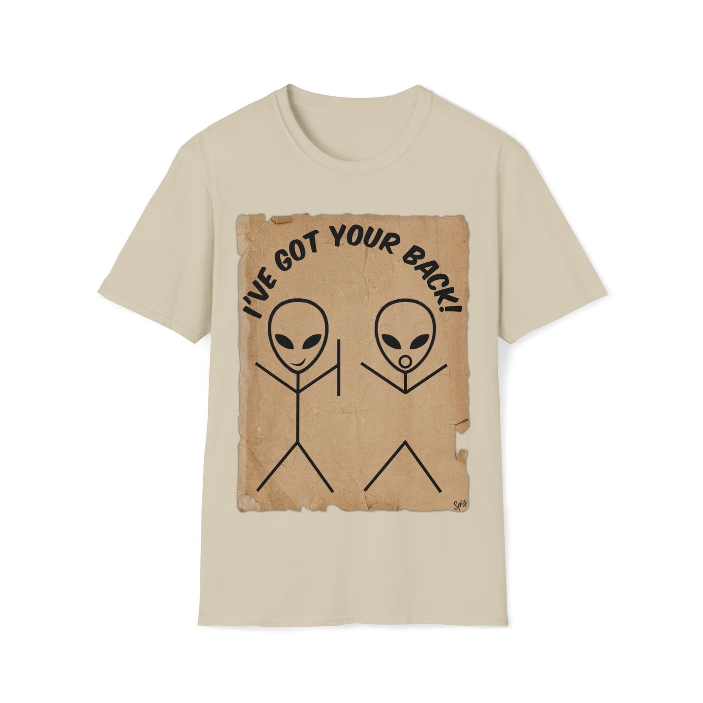 I'VE GOT YOUR BACK! ALIEN HUMOUR #1 UNISEX COTTON T-SHIRT