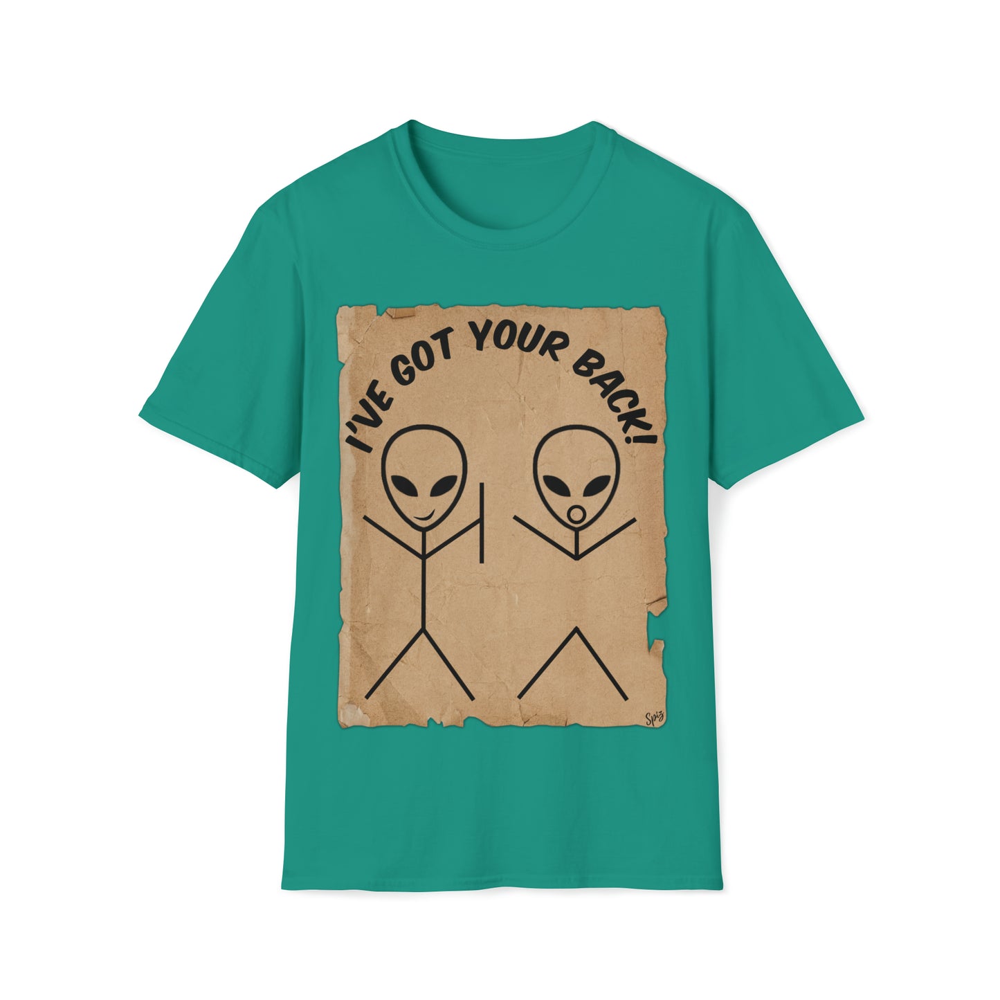 I'VE GOT YOUR BACK! ALIEN HUMOUR #1 UNISEX COTTON T-SHIRT