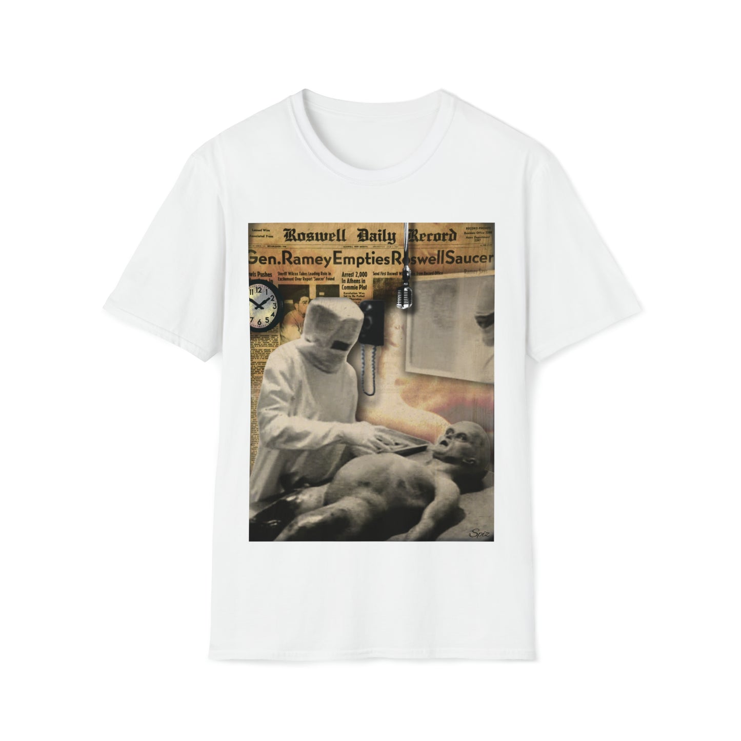 INSPECTION ALIEN AUTOPSY UNISEX COTTON T-SHIRT