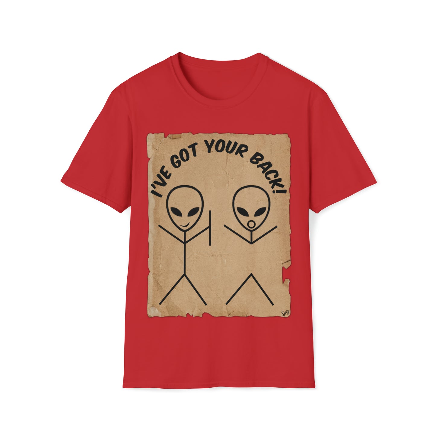 I'VE GOT YOUR BACK! ALIEN HUMOUR #1 UNISEX COTTON T-SHIRT