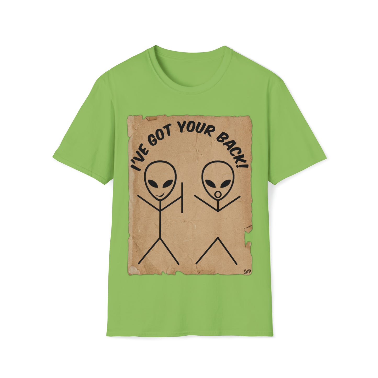 I'VE GOT YOUR BACK! ALIEN HUMOUR #1 UNISEX COTTON T-SHIRT