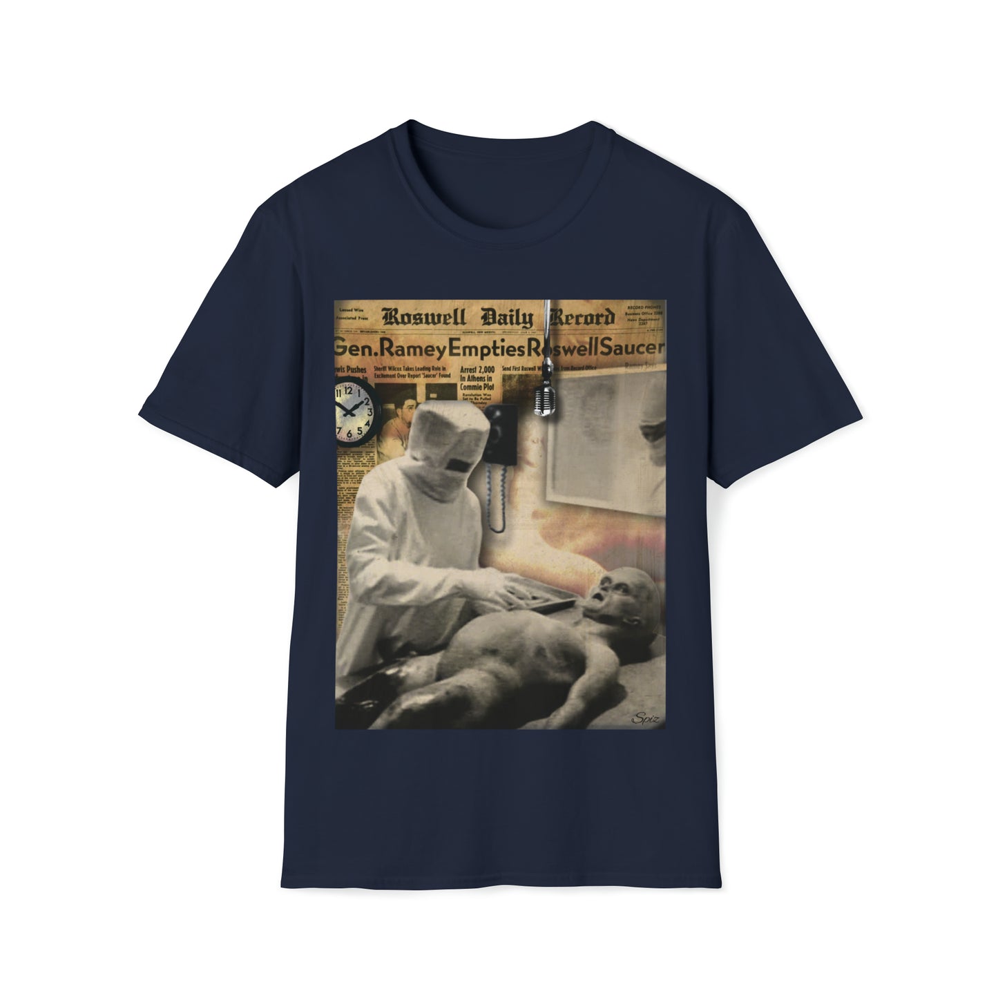 INSPECTION ALIEN AUTOPSY UNISEX COTTON T-SHIRT