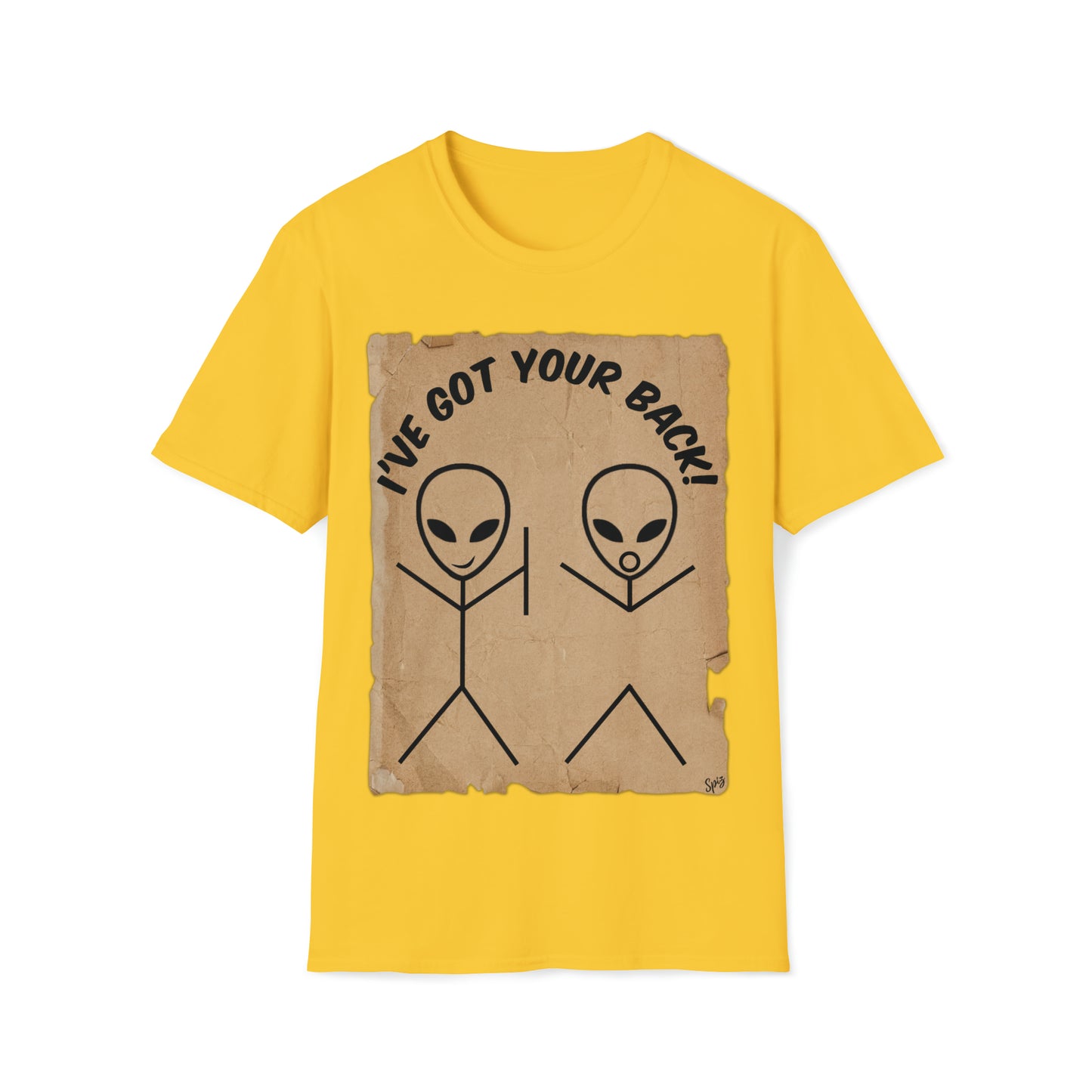 I'VE GOT YOUR BACK! ALIEN HUMOUR #1 UNISEX COTTON T-SHIRT