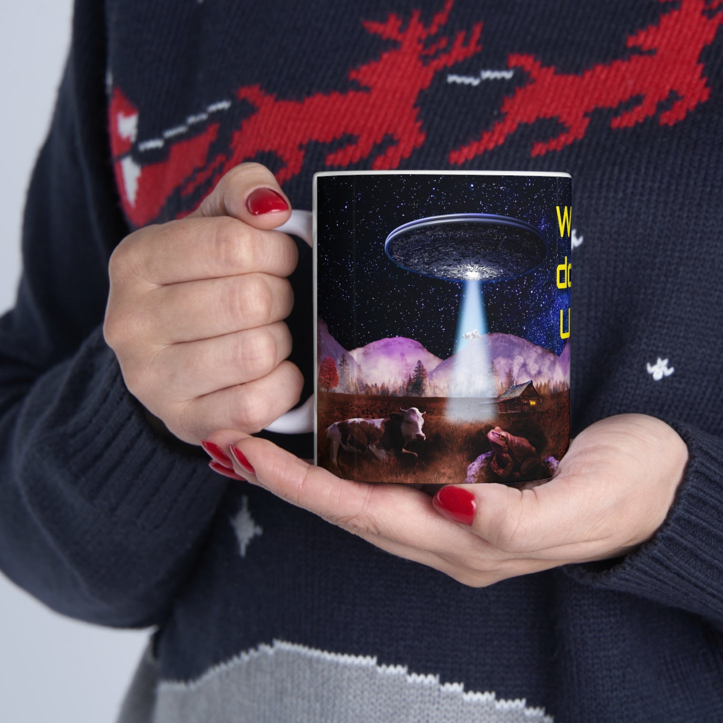 WHY DON'T UFO WHITE GLOSSY MUG 11 OZ