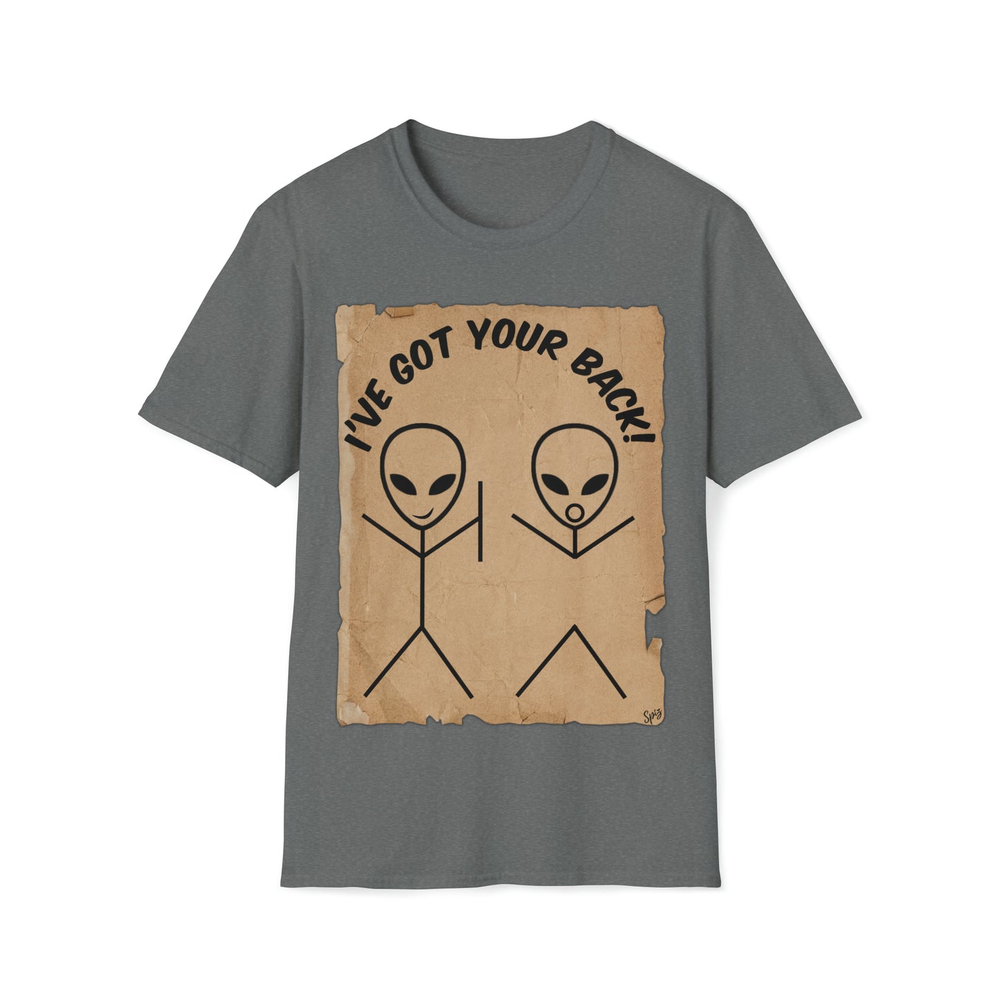I'VE GOT YOUR BACK! ALIEN HUMOUR #1 UNISEX COTTON T-SHIRT