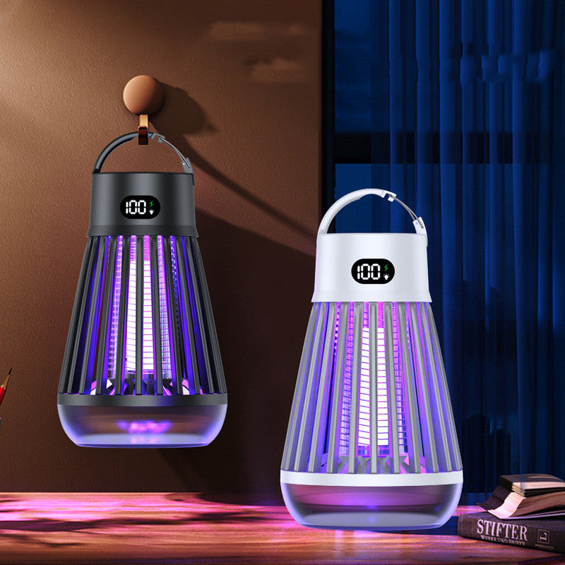 ELECTRIC MOSQUITO KILLER LAMP WITH DIGITAL DISPLAY, RADIATIONLESS INSECT TRAP LIGHT FOR BEDROOM & OUTDOOR USE, SUMMER GADGET BUG ZAPPER REPELLENT