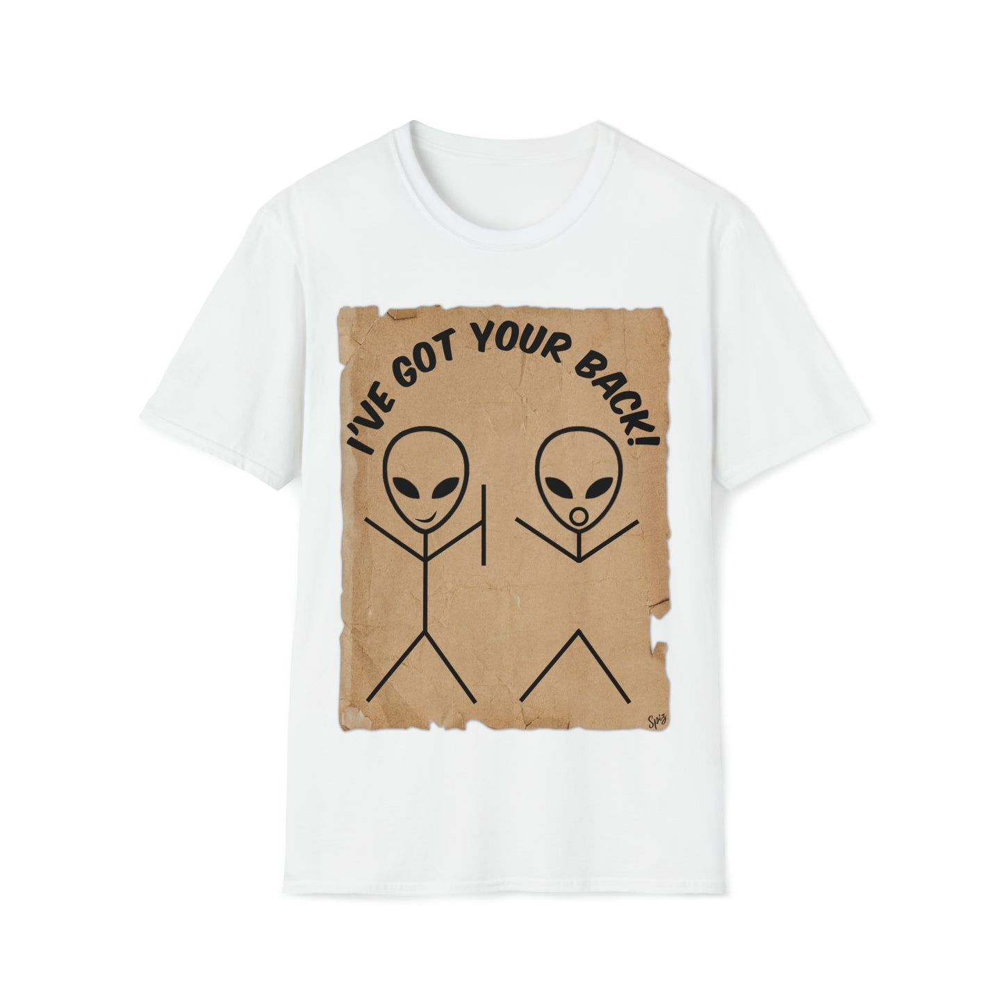 I'VE GOT YOUR BACK! ALIEN HUMOUR #1 UNISEX COTTON T-SHIRT