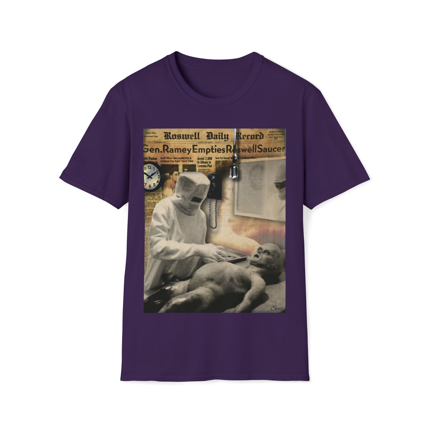 INSPECTION ALIEN AUTOPSY UNISEX COTTON T-SHIRT