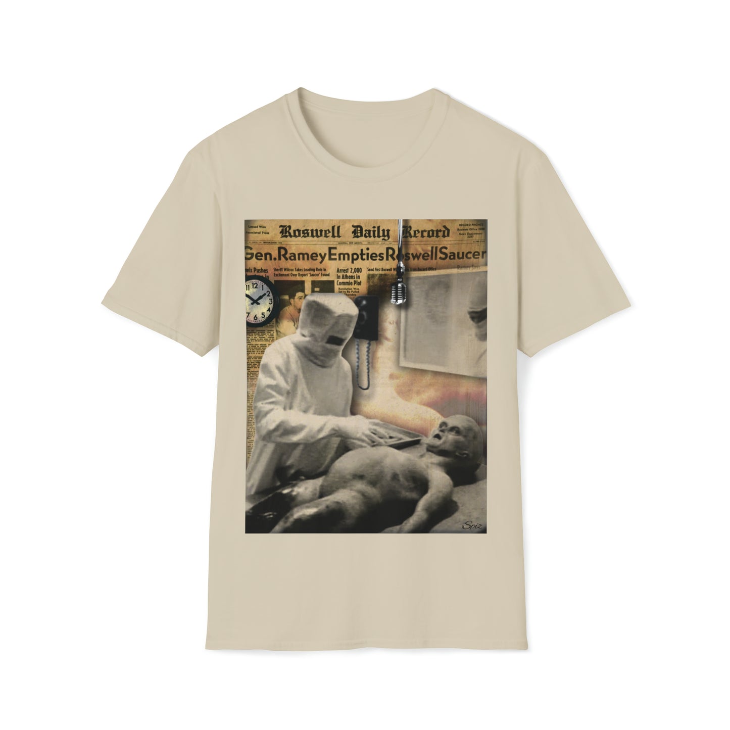 INSPECTION ALIEN AUTOPSY UNISEX COTTON T-SHIRT