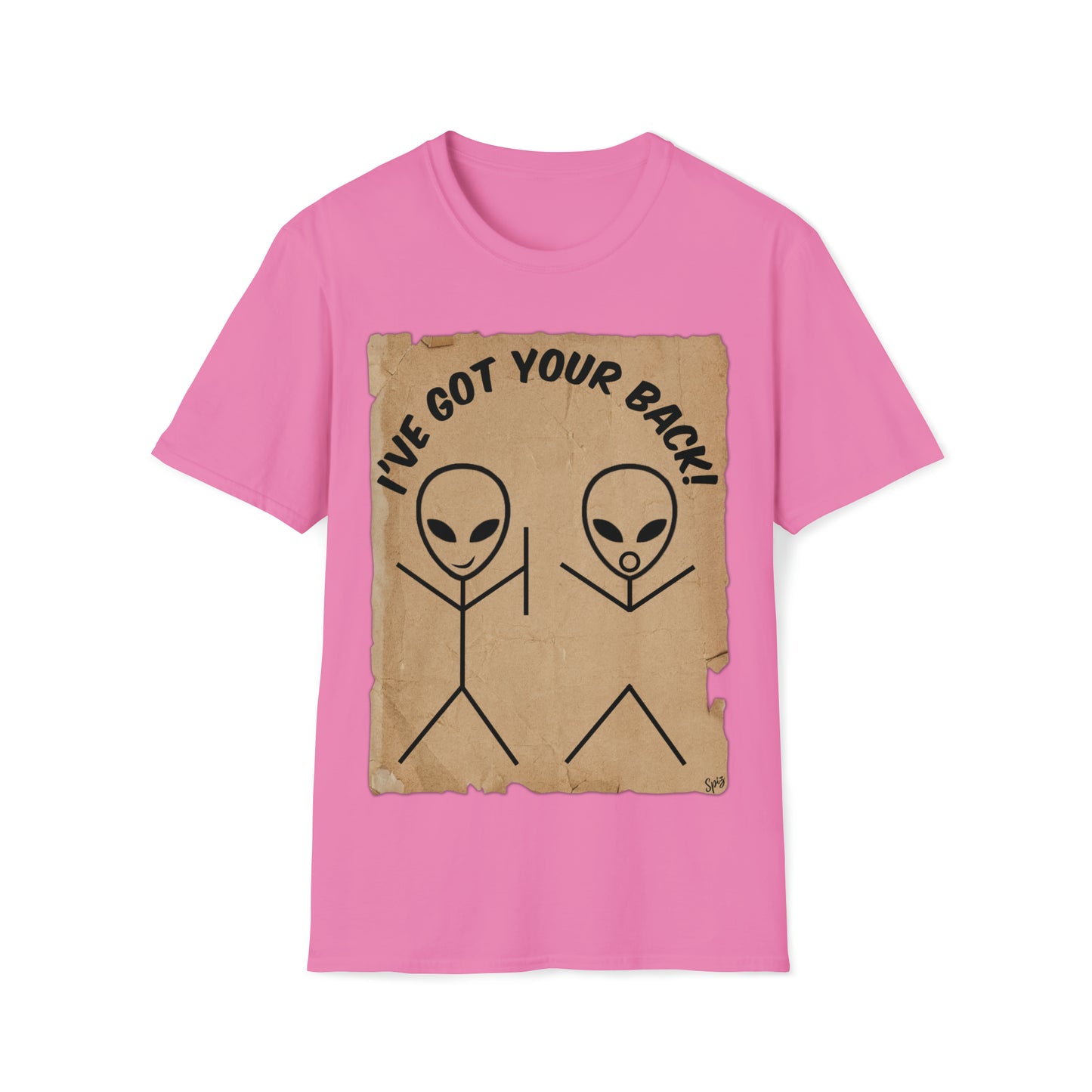 I'VE GOT YOUR BACK! ALIEN HUMOUR #1 UNISEX COTTON T-SHIRT