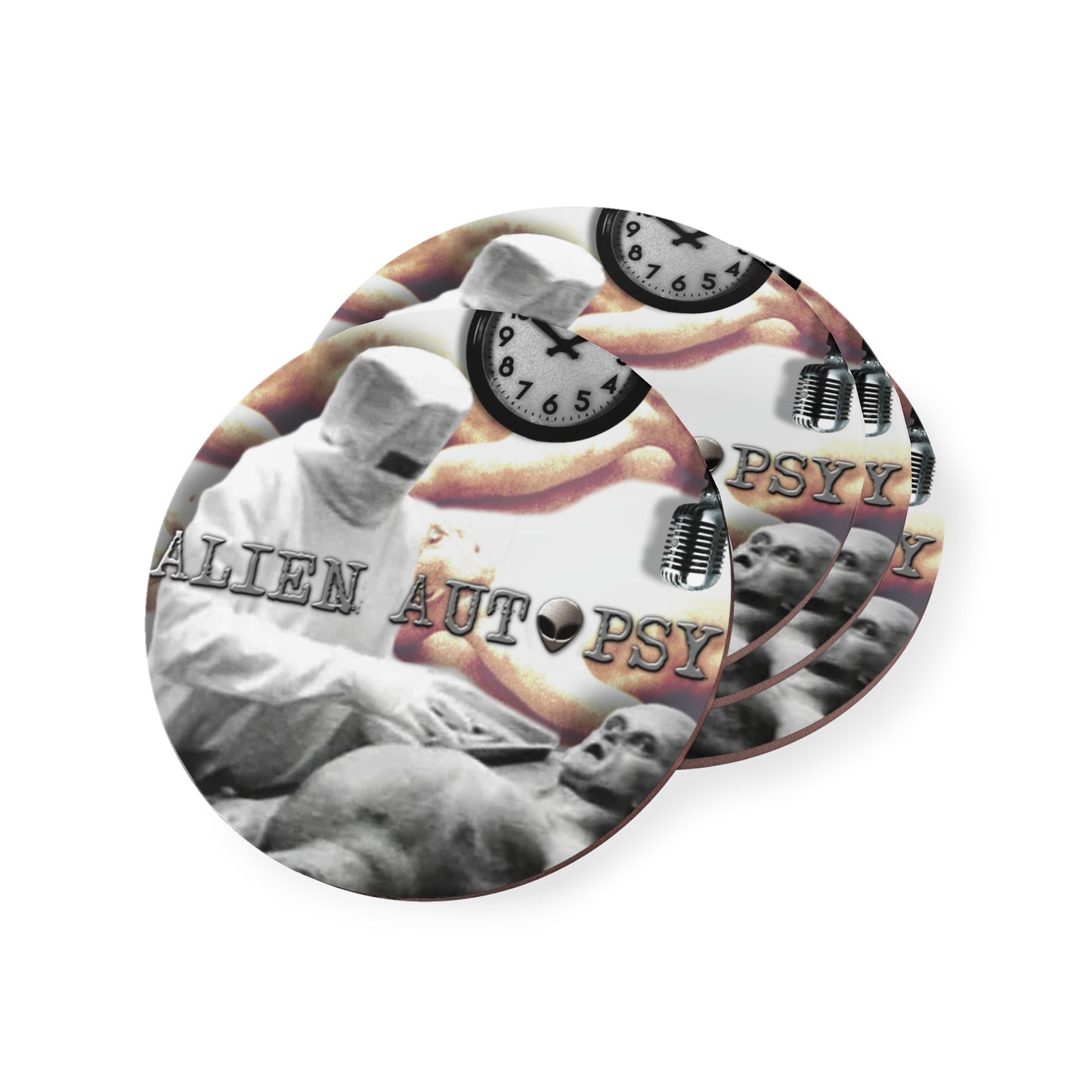 OFFICIAL ALIEN AUTOPSY DRINKS COASTERS