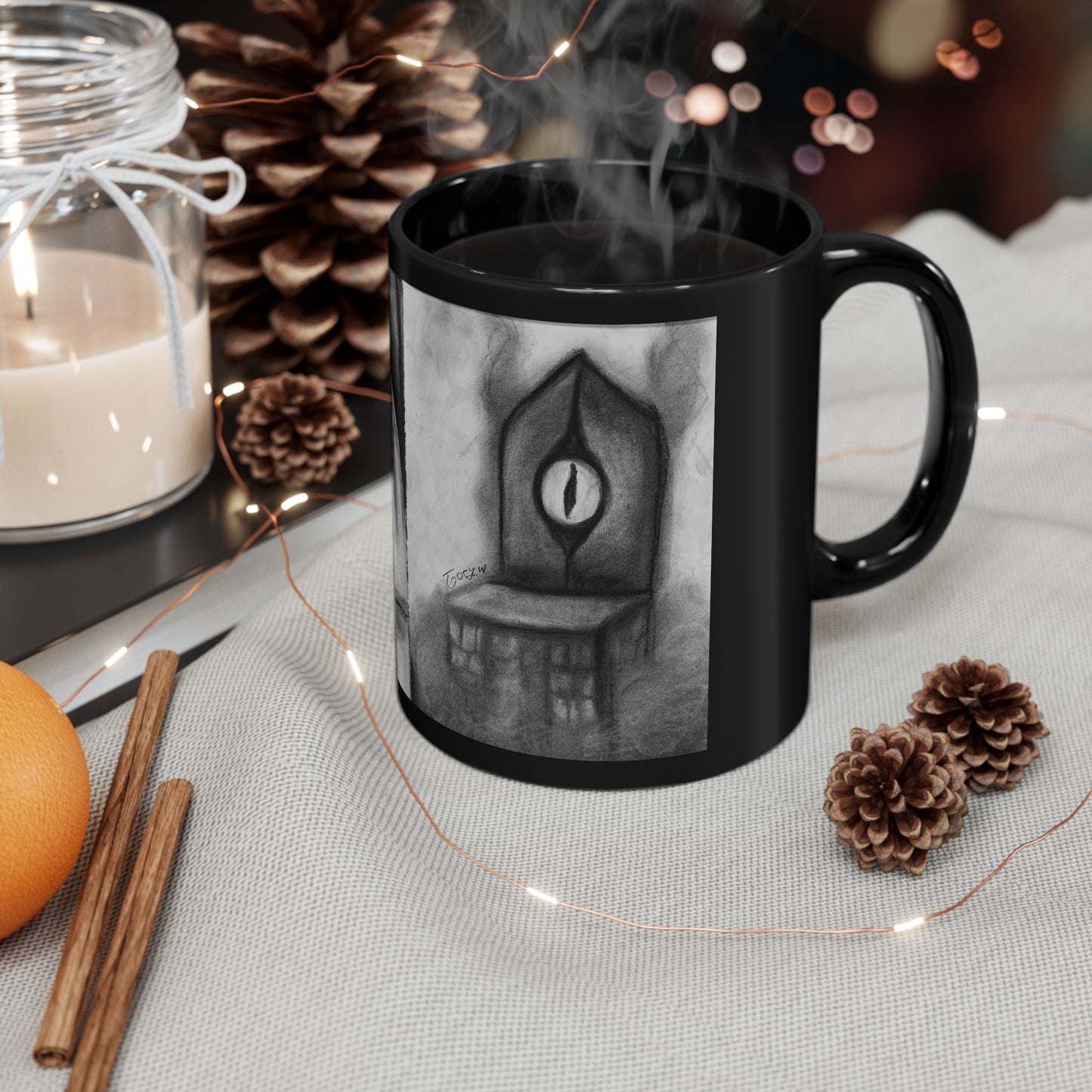 THE CHAIR BY JOEY WATTS BLACK GLOSSY MUG